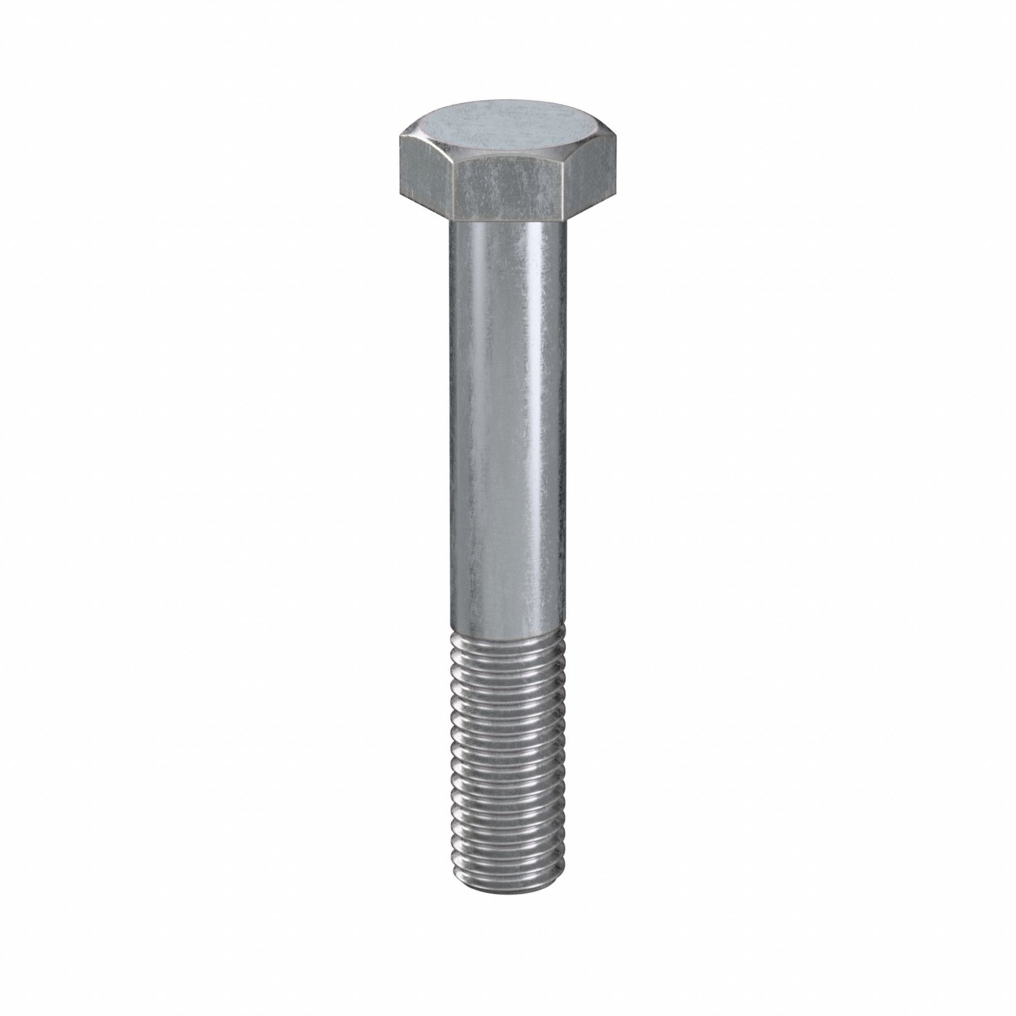 Hex Head Cap Screw: Steel, Class 8.8, Zinc Plated, M12, Metric, 75 mm lg, Partially Threaded, 25 PK