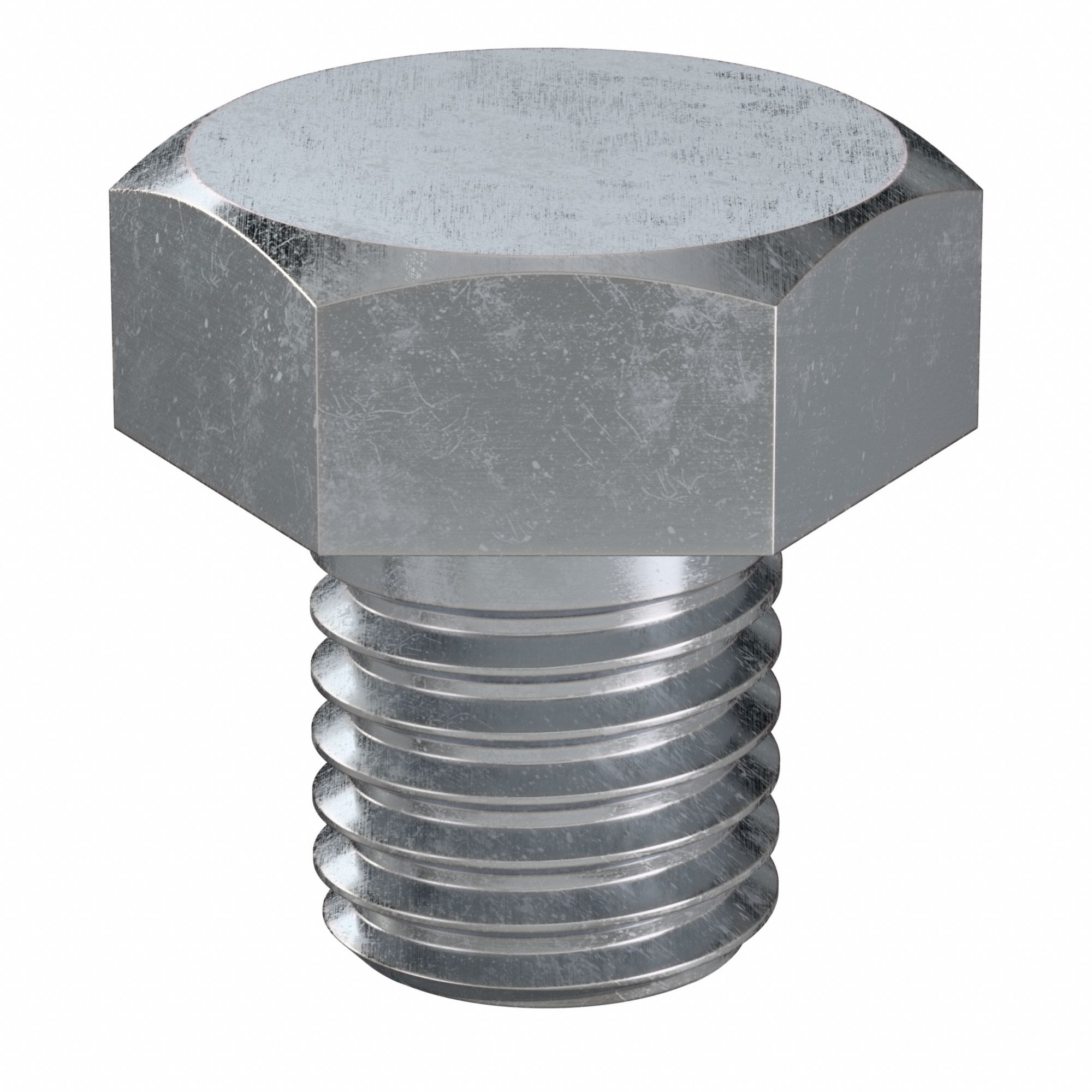 Hex Head Cap Screw: Steel, Class 8.8, Zinc Plated, M14, Metric, 16 mm lg, Fully Threaded, 50 PK