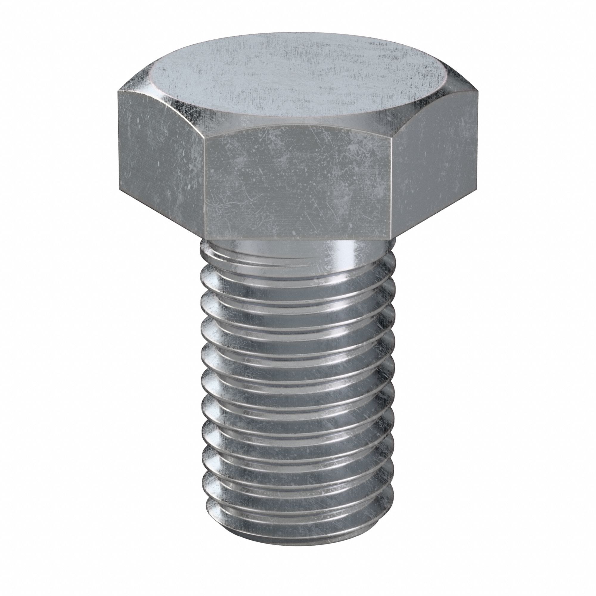 Hex Head Cap Screw: Steel, Class 8.8, Zinc Plated, M14, Metric, 25 mm lg, Fully Threaded, 50 PK