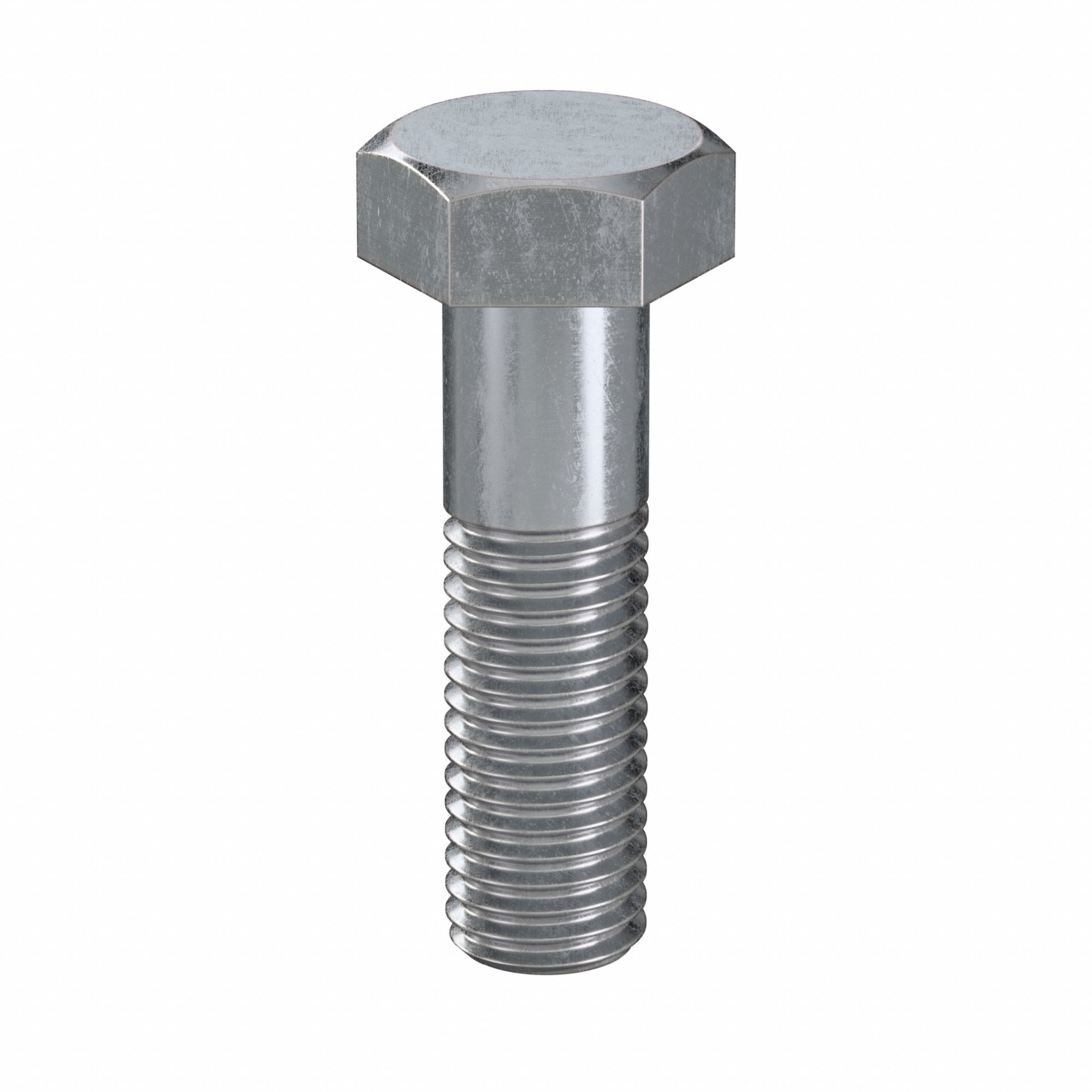 Hex Head Cap Screw: Steel, Class 8.8, Zinc Plated, M14, Metric, 50 mm lg, Partially Threaded, 25 PK
