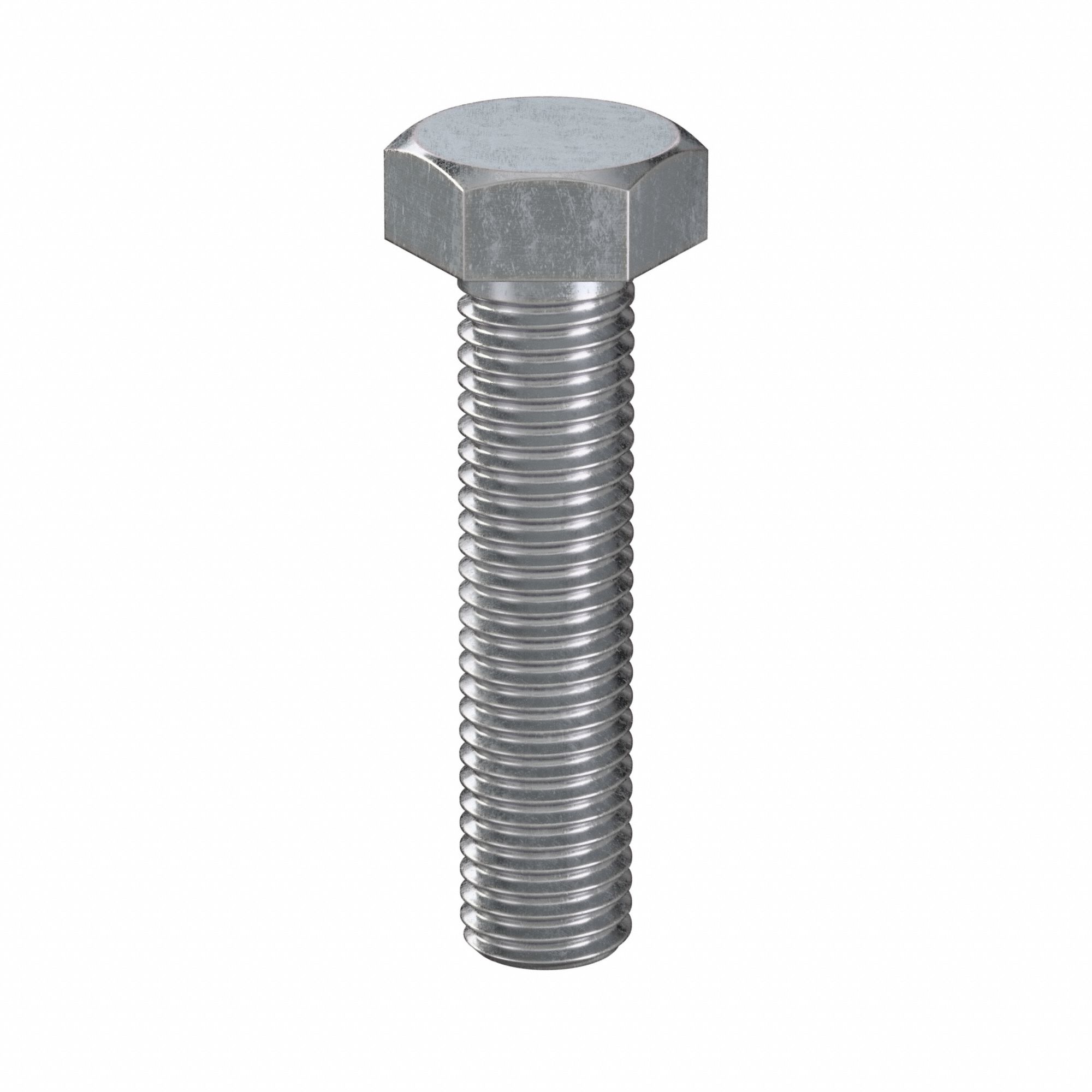 Hex Head Cap Screw: Steel, Class 8.8, Zinc Plated, M14, Metric, 60 mm lg, Fully Threaded, 25 PK
