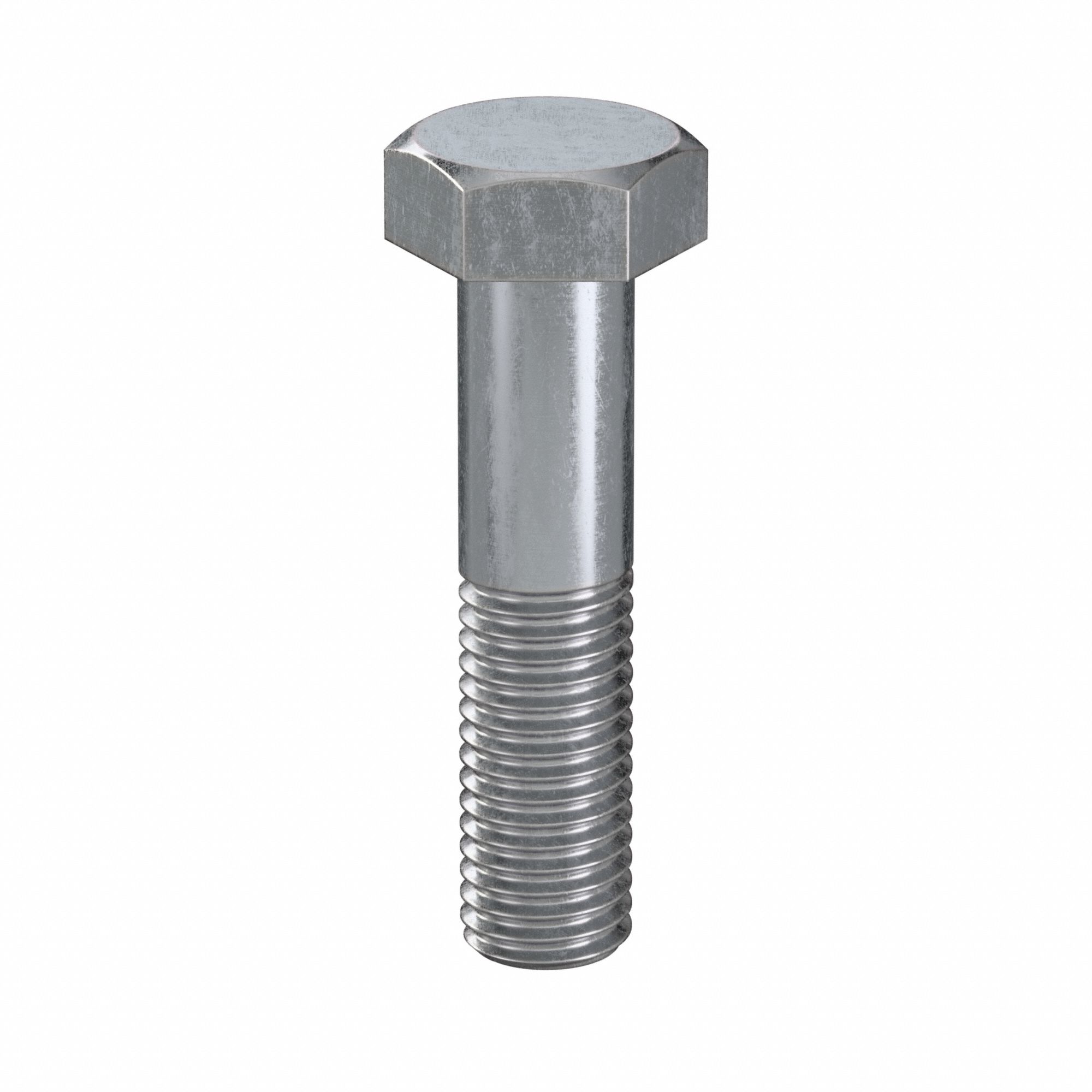 Hex Head Cap Screw: Steel, Class 8.8, Zinc Plated, M14, Metric, 60 mm lg, Partially Threaded, 25 PK