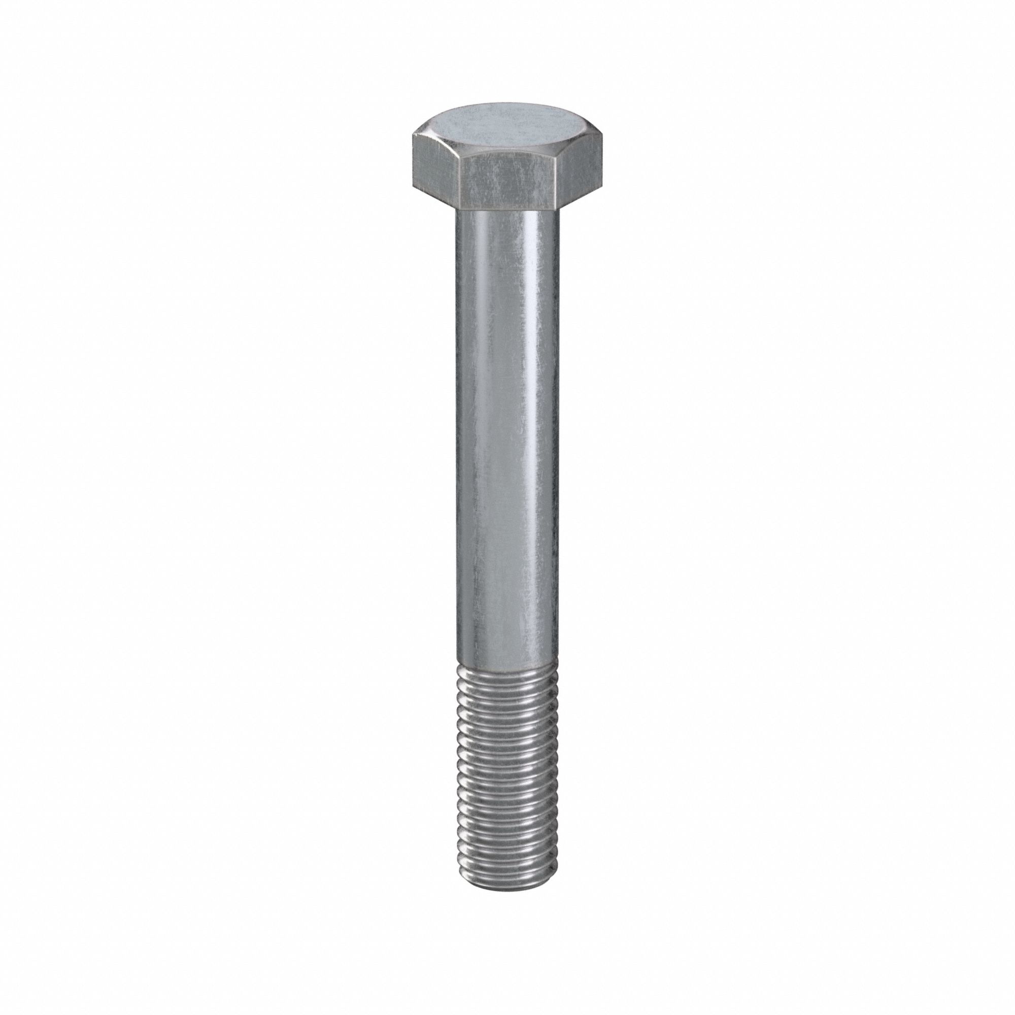 Hex Head Cap Screw: Steel, Class 8.8, Zinc Plated, M14, Metric, 100 mm lg, Partially Threaded, 25 PK