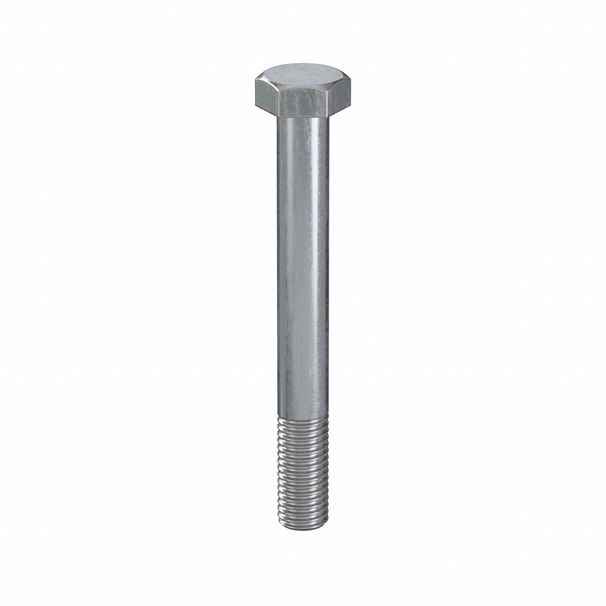 Hex Head Cap Screw: Steel, Class 8.8, Zinc Plated, M14, Metric, 120 mm lg, Partially Threaded, 25 PK