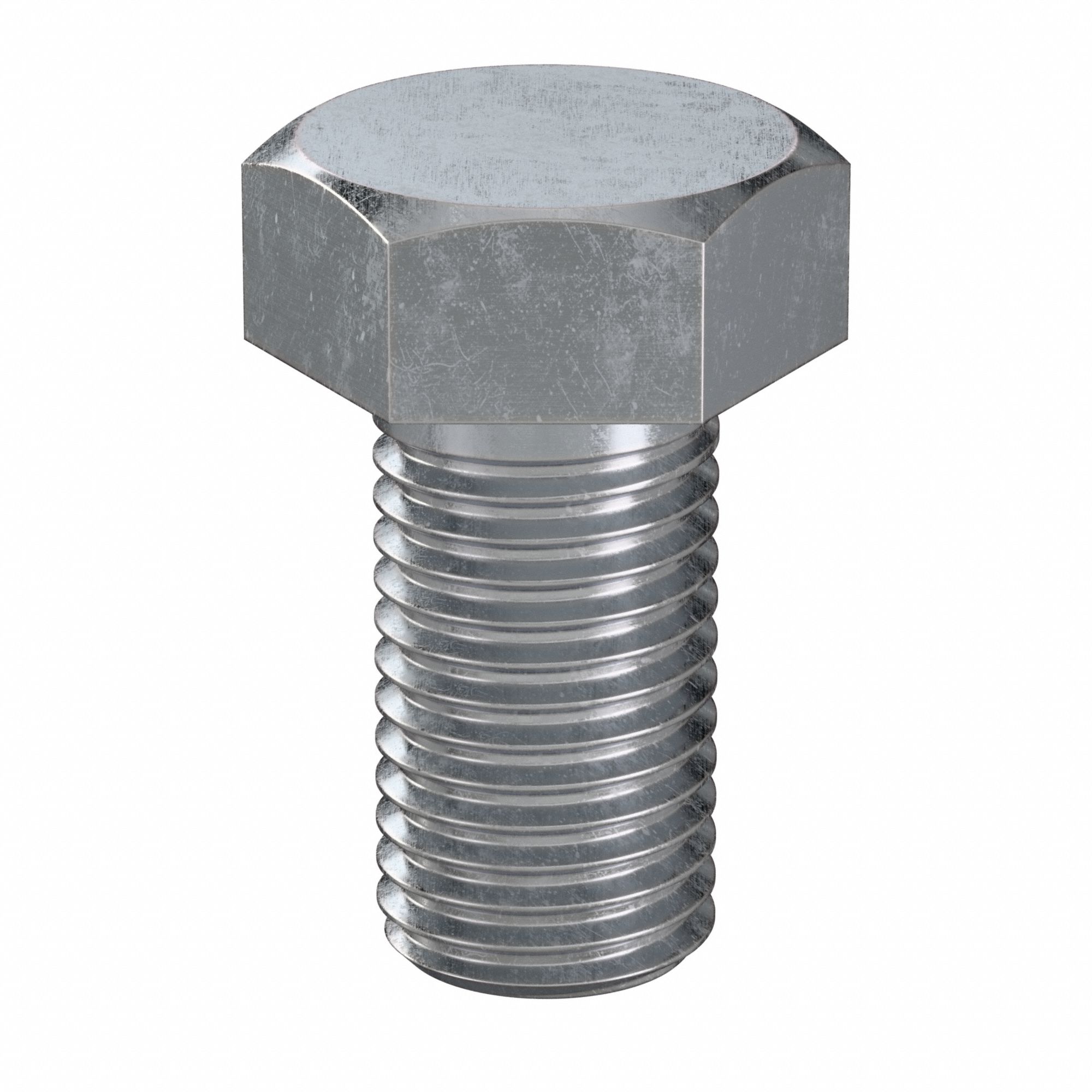 Hex Head Cap Screw: Steel, Class 8.8, Zinc Plated, M16, Metric, 30 mm lg, Fully Threaded, 25 PK
