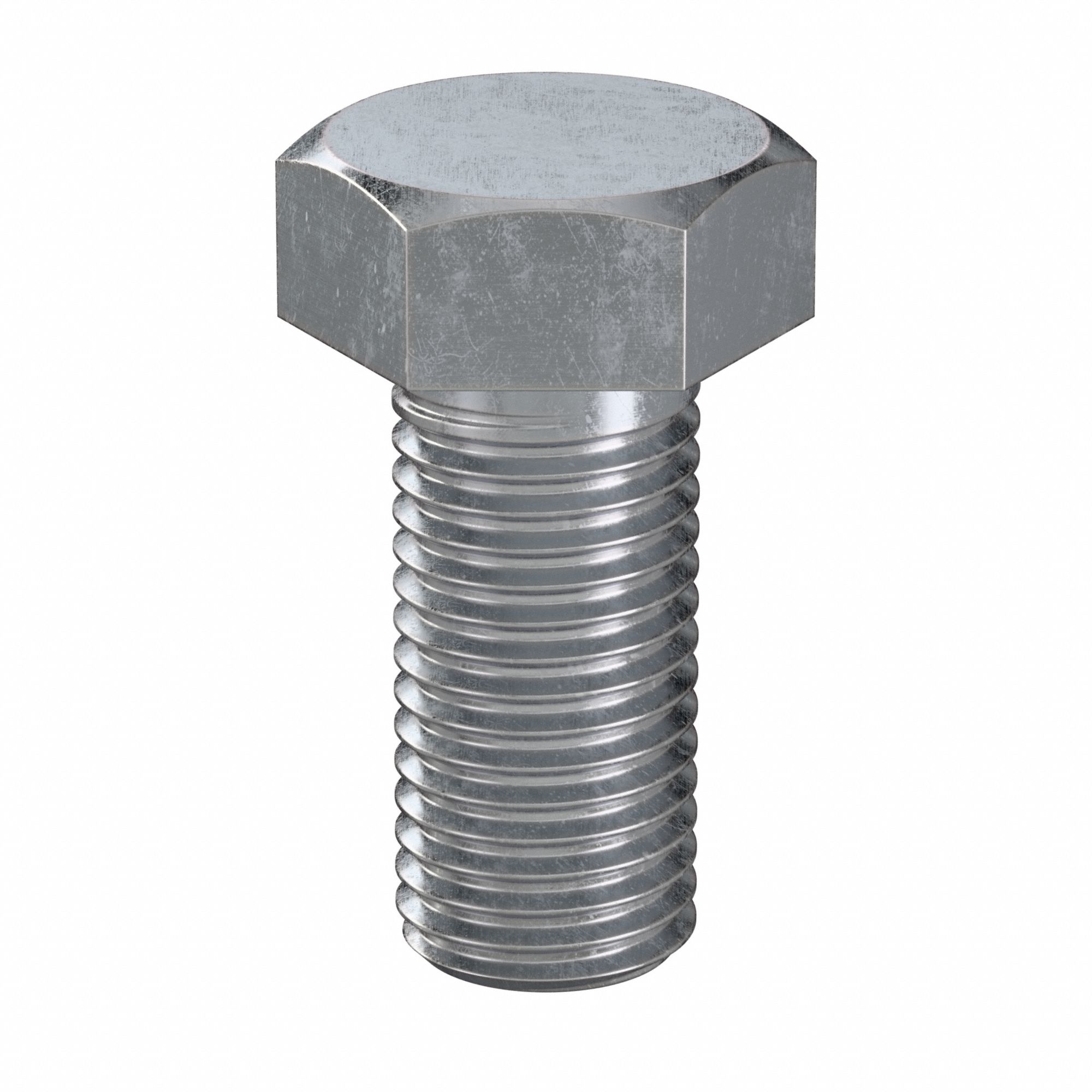 Hex Head Cap Screw: Steel, Class 8.8, Zinc Plated, M16, Metric, 35 mm lg, Fully Threaded, 25 PK