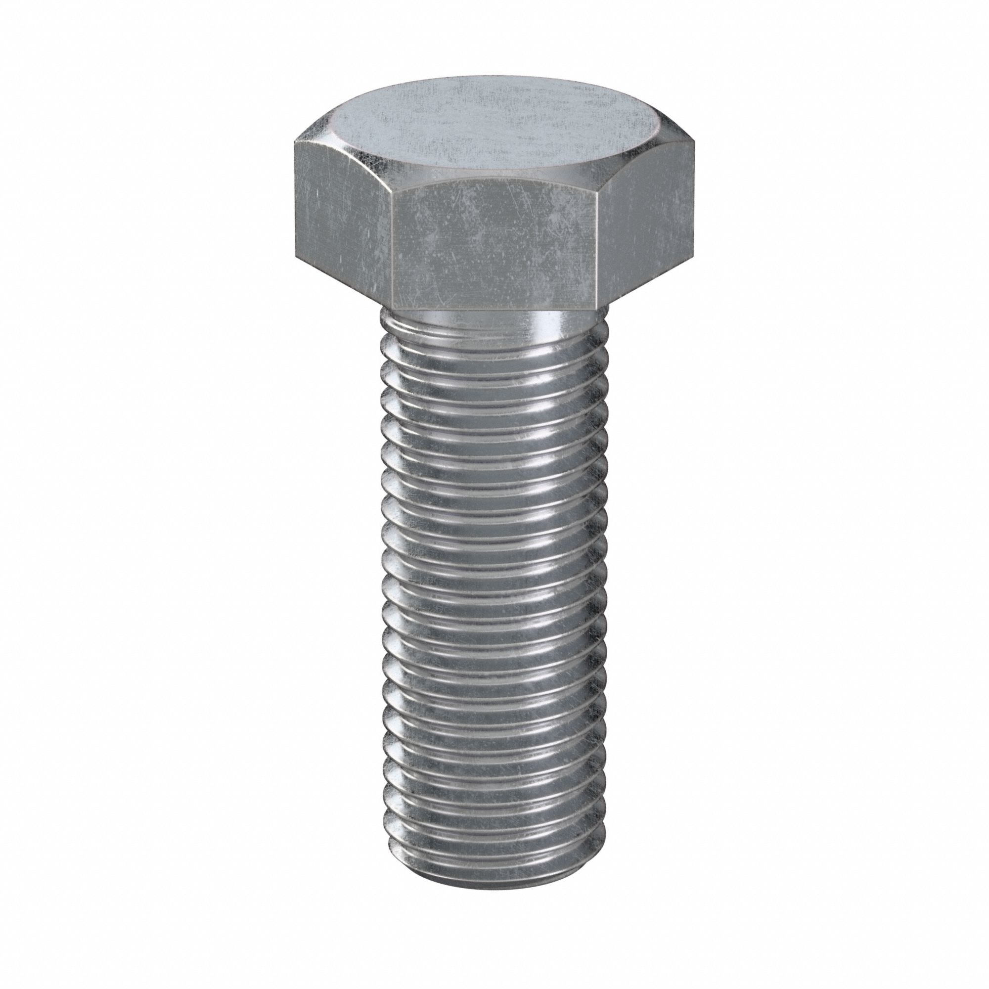 Hex Head Cap Screw: Steel, Class 8.8, Zinc Plated, M16, Metric, 45 mm lg, Fully Threaded, 25 PK