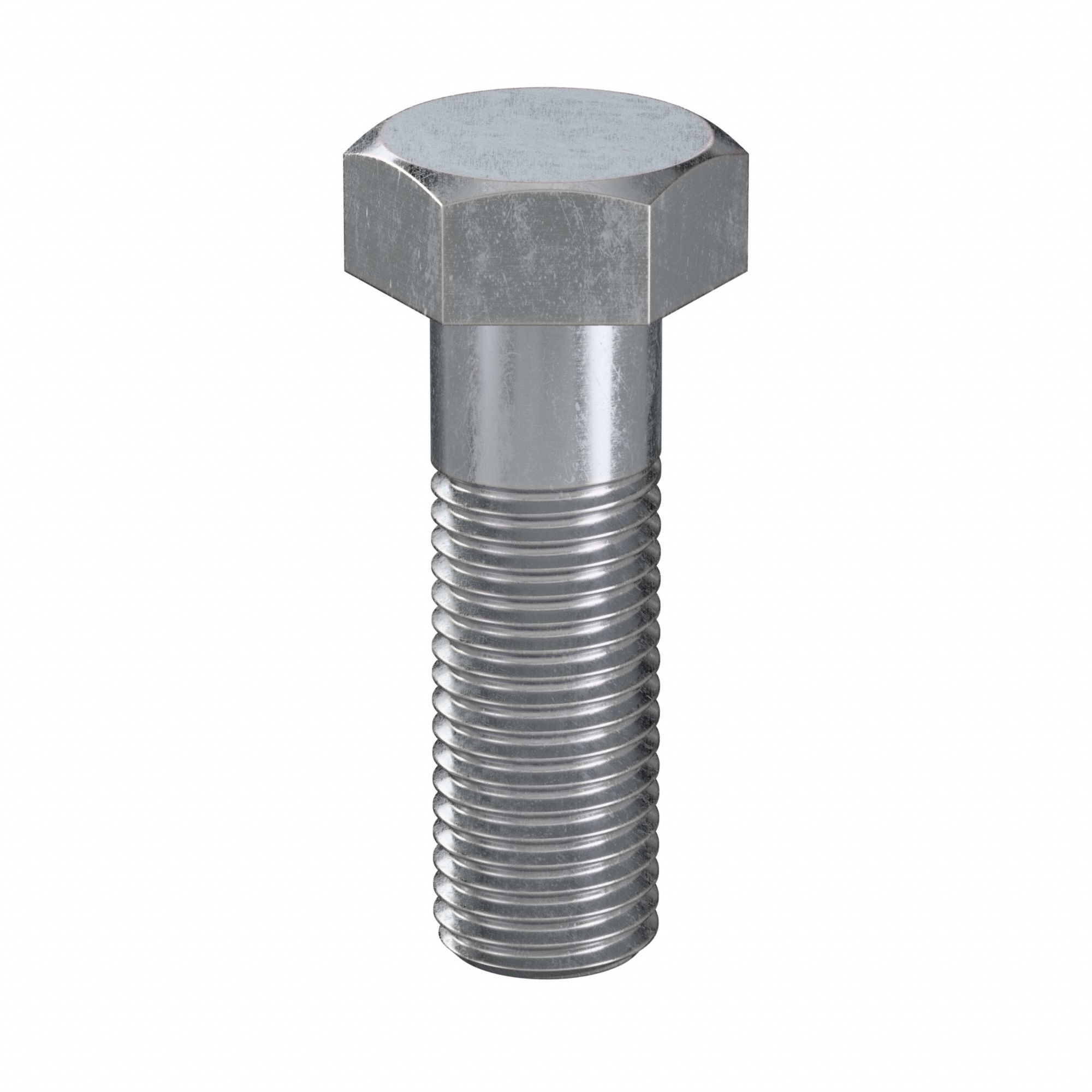 Hex Head Cap Screw: Steel, Class 8.8, Zinc Plated, M16, Metric, 50 mm lg, Partially Threaded, 25 PK