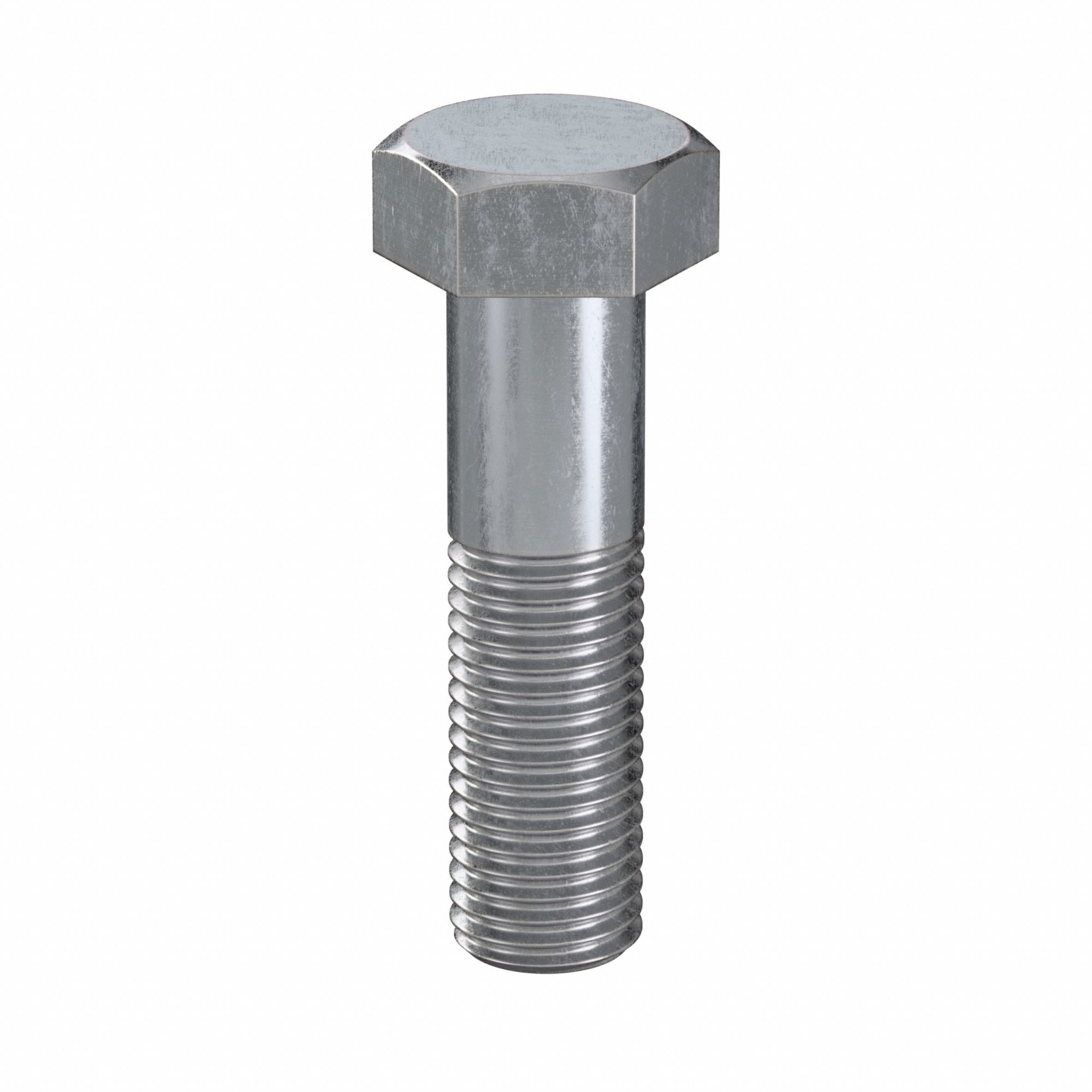 Hex Head Cap Screw: Steel, Class 8.8, Zinc Plated, M16, Metric, 60 mm lg, Partially Threaded, 25 PK