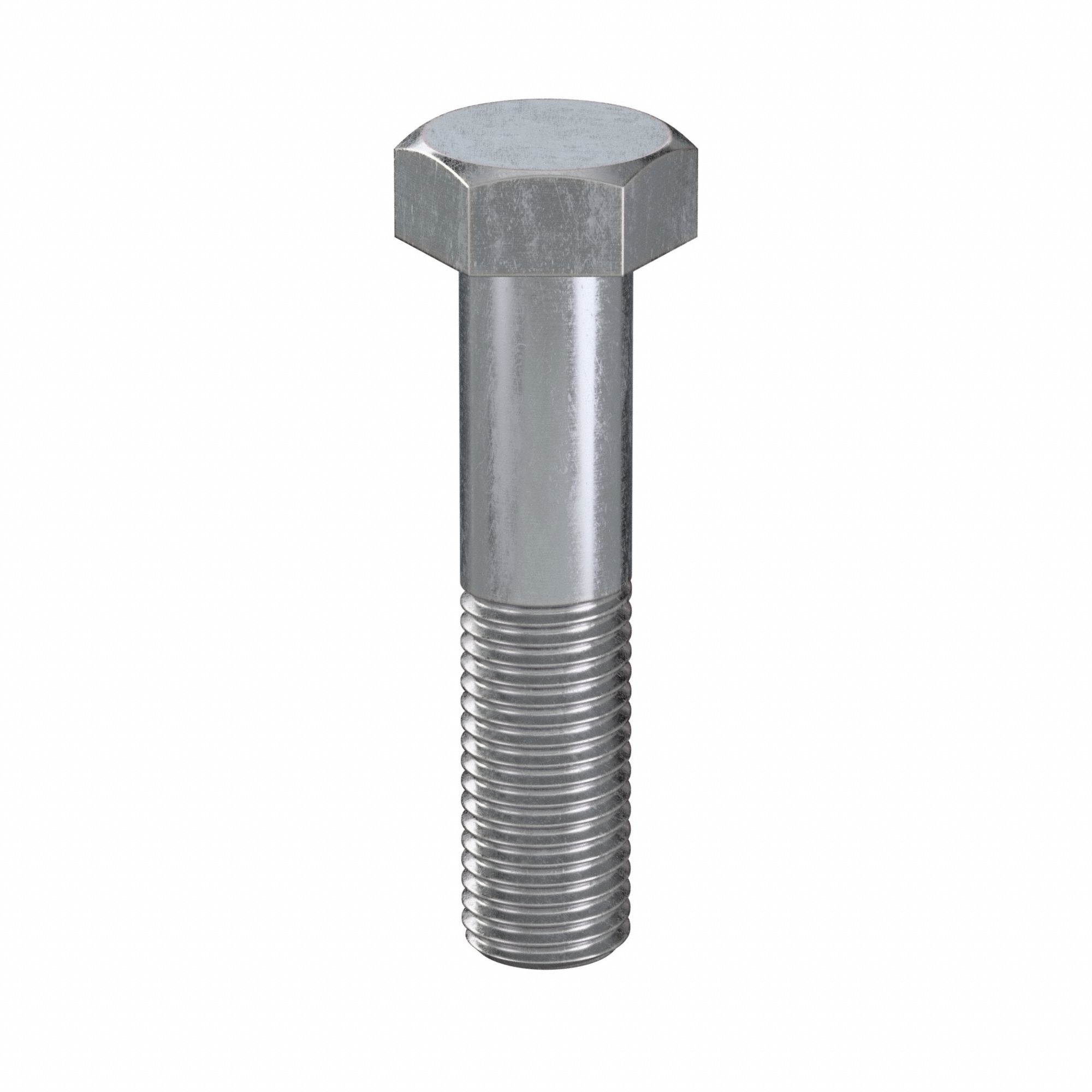 Hex Head Cap Screw: Steel, Class 8.8, Zinc Plated, M16, Metric, 70 mm lg, Partially Threaded, 10 PK