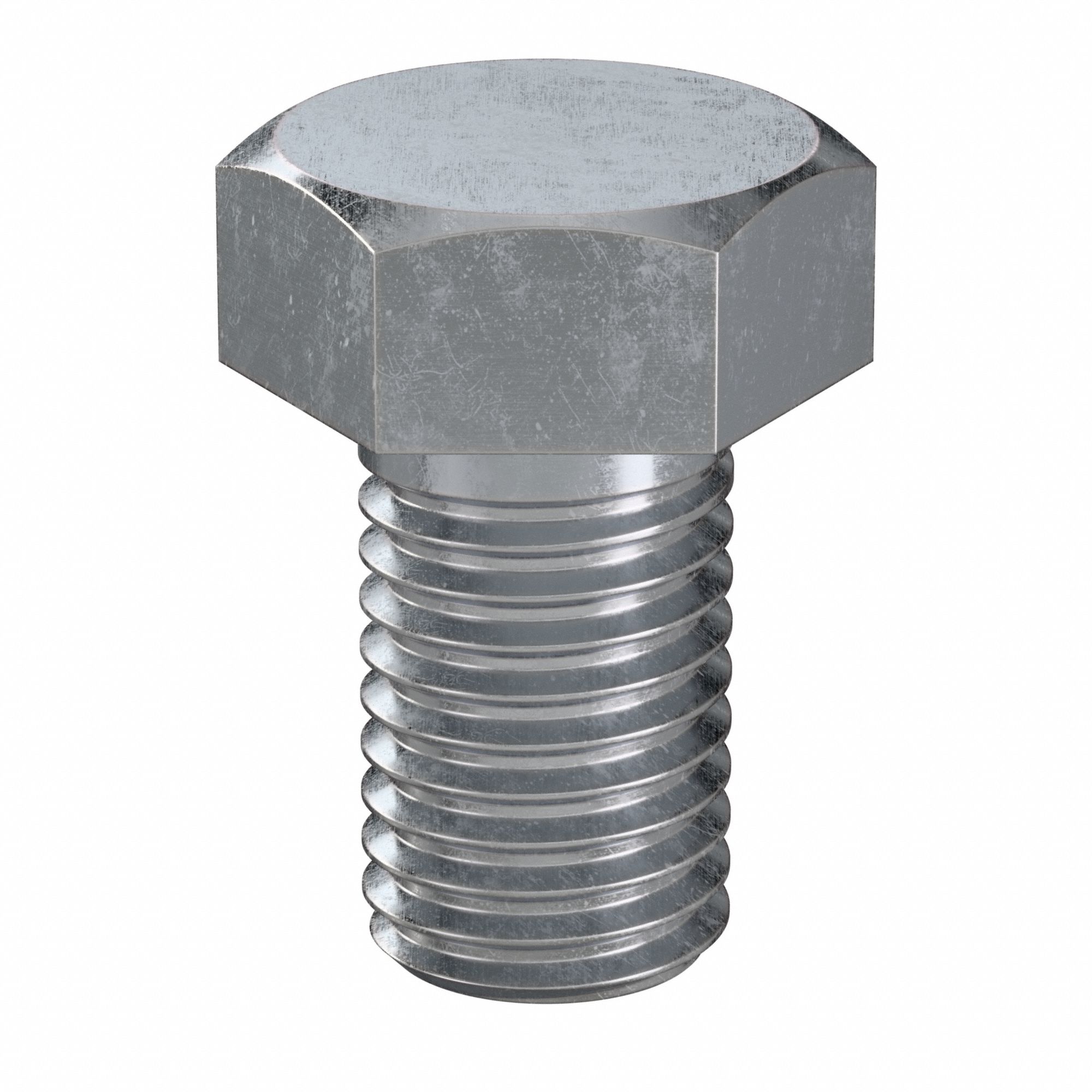Hex Head Cap Screw: Steel, Class 8.8, Zinc Plated, M18, Metric, 30 mm lg, Fully Threaded, 25 PK