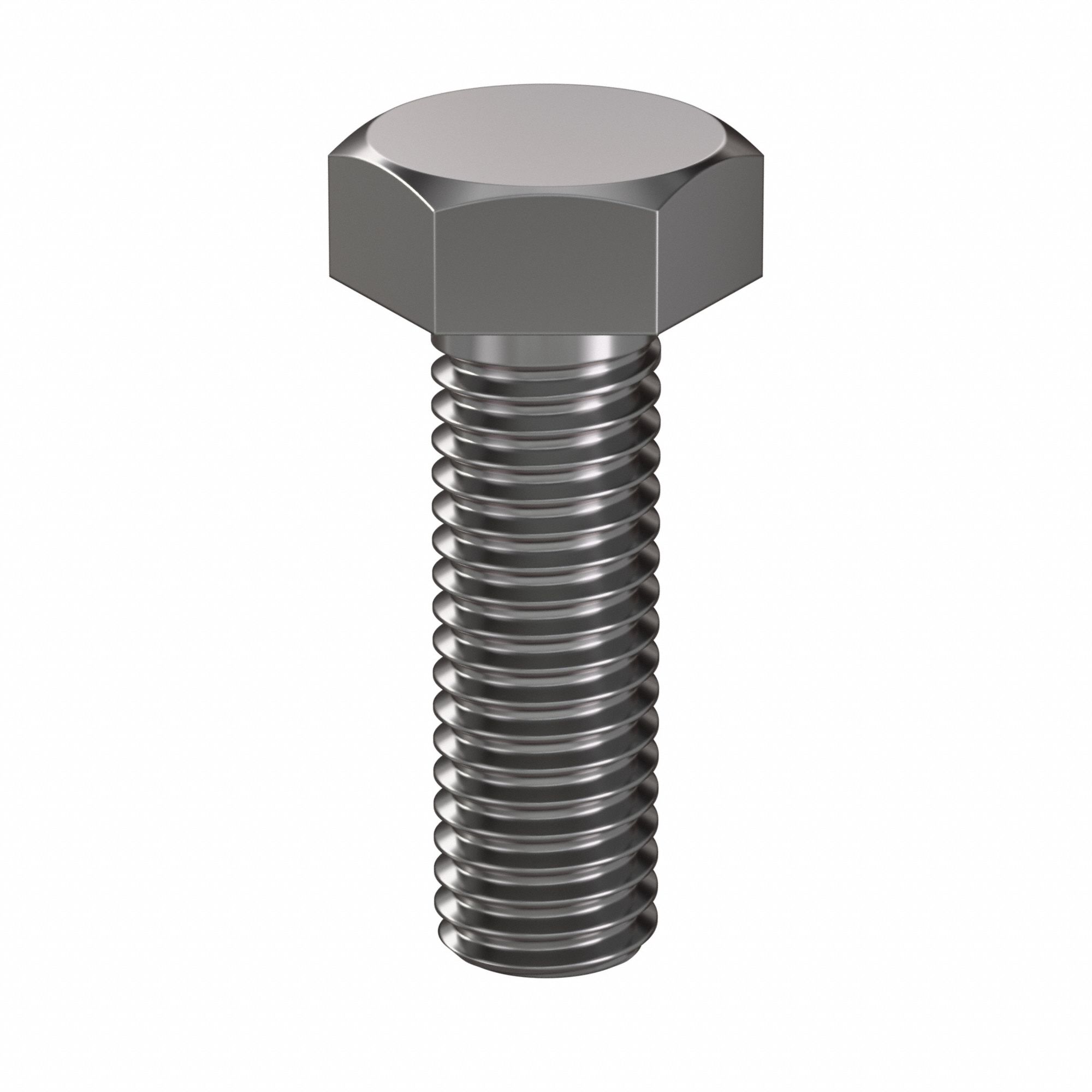Hex Head Cap Screw: Steel, Class 8.8, Plain, M8, Metric, 25 mm lg, Fully Threaded, Metric, 100 PK
