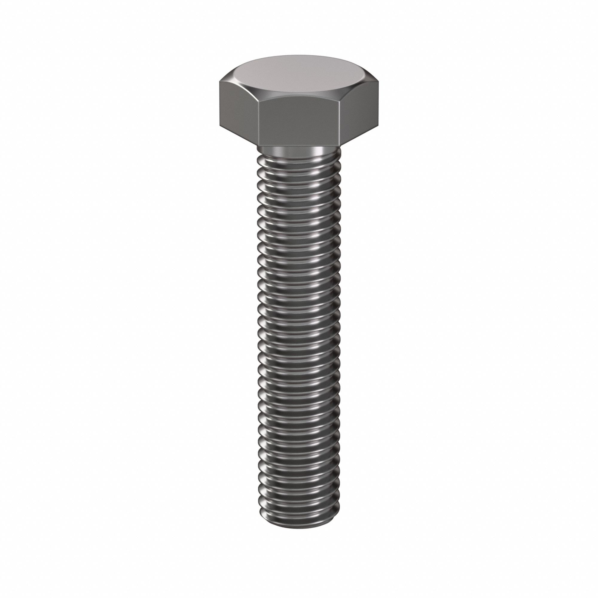 Hex Head Cap Screw: Steel, Class 8.8, Plain, M8, Metric, 40 mm lg, Fully Threaded, Metric, 100 PK