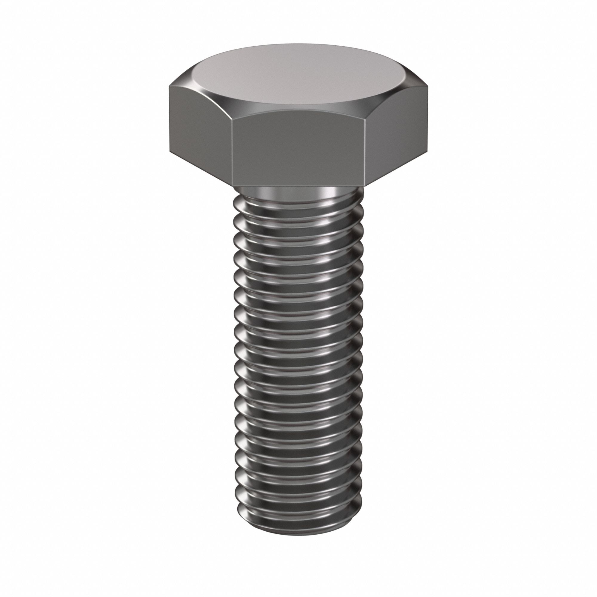 Hex Head Cap Screw: Steel, Class 8.8, Plain, M10, Metric, 30 mm lg, Fully Threaded, Metric, 50 PK