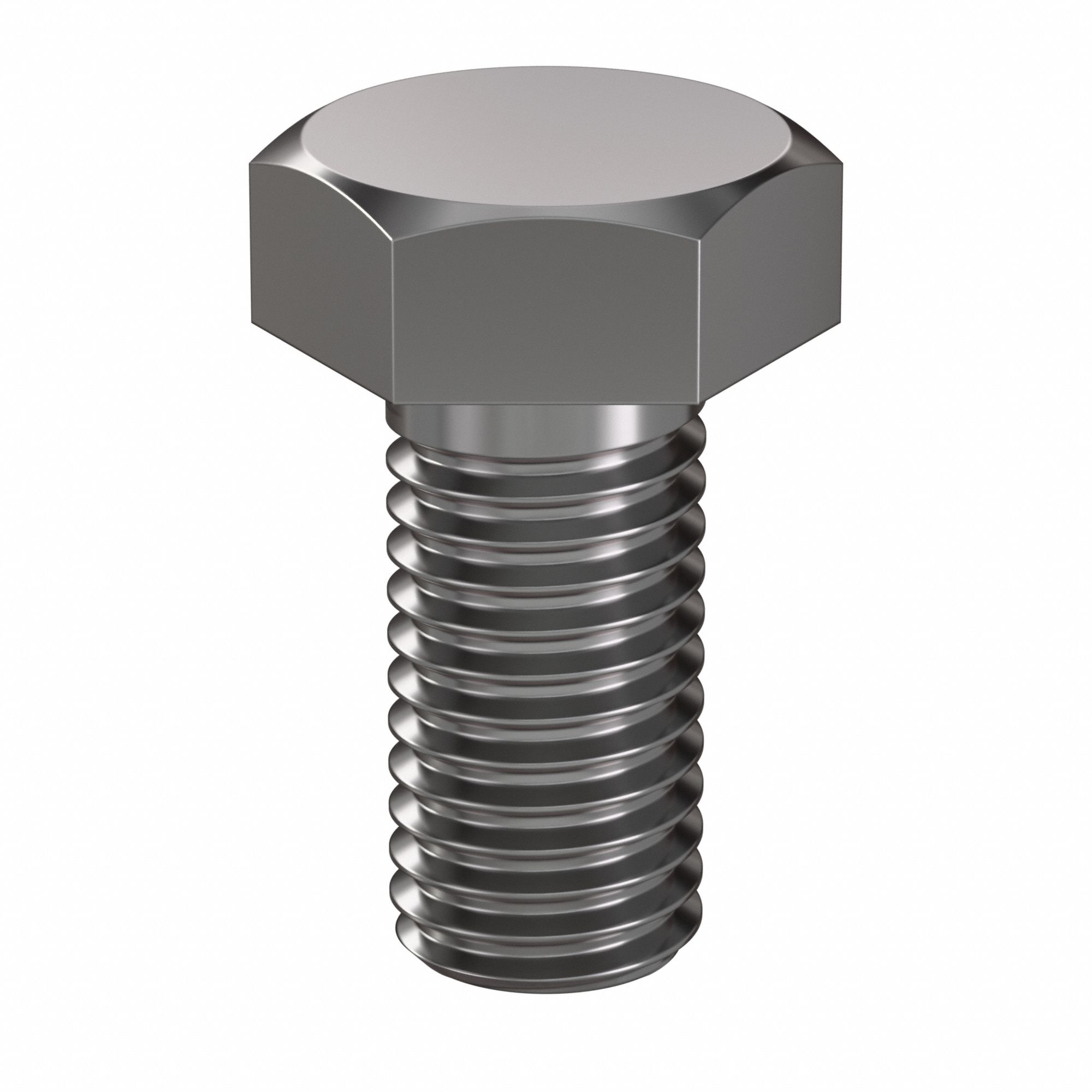 Hex Head Cap Screw: Steel, Class 8.8, Plain, M12, Metric, 25 mm lg, Fully Threaded, Metric, 50 PK