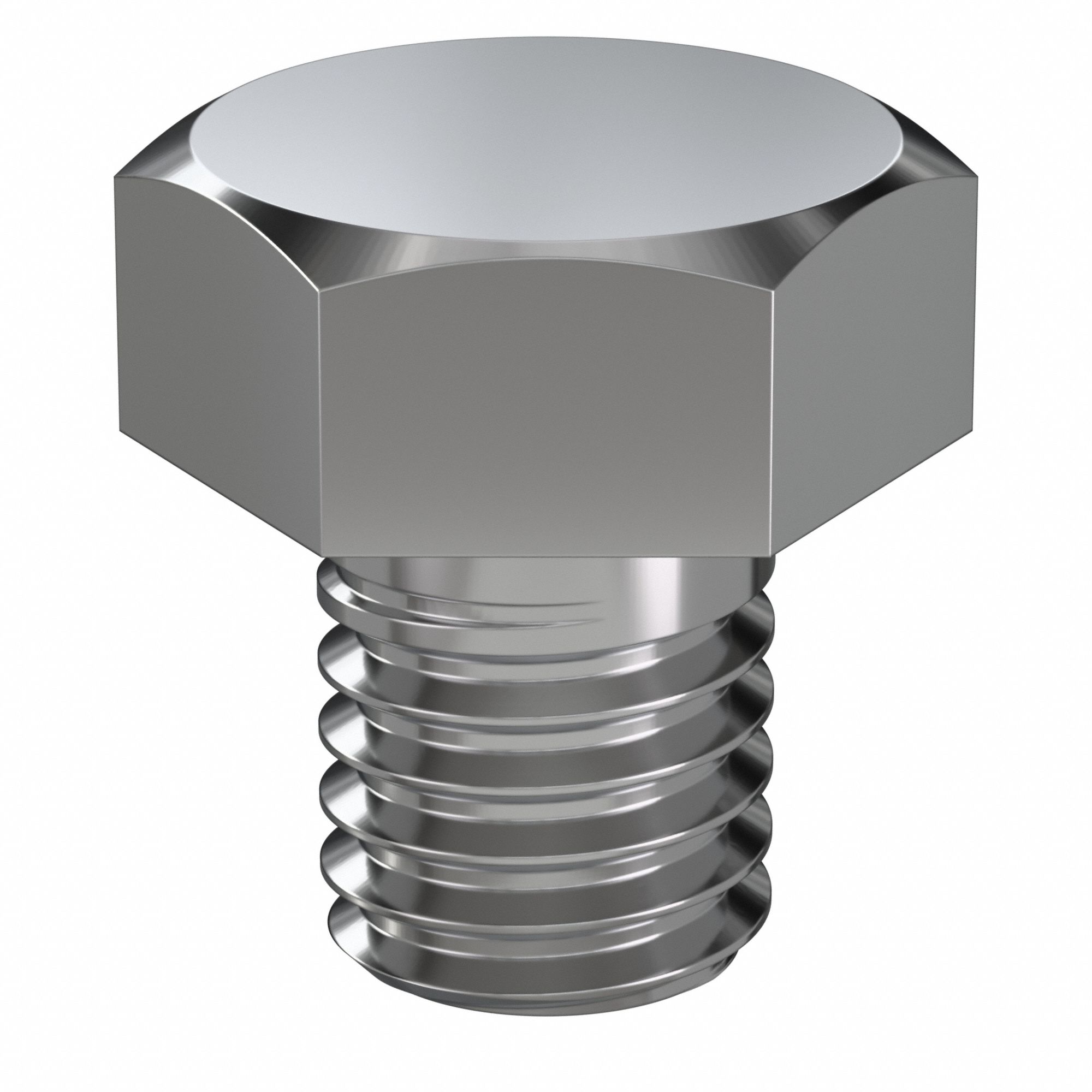 Hex Head Cap Screw: Stainless Steel, 316, Plain, M5, Metric, 6 mm lg, Fully Threaded, Metric, 50 PK