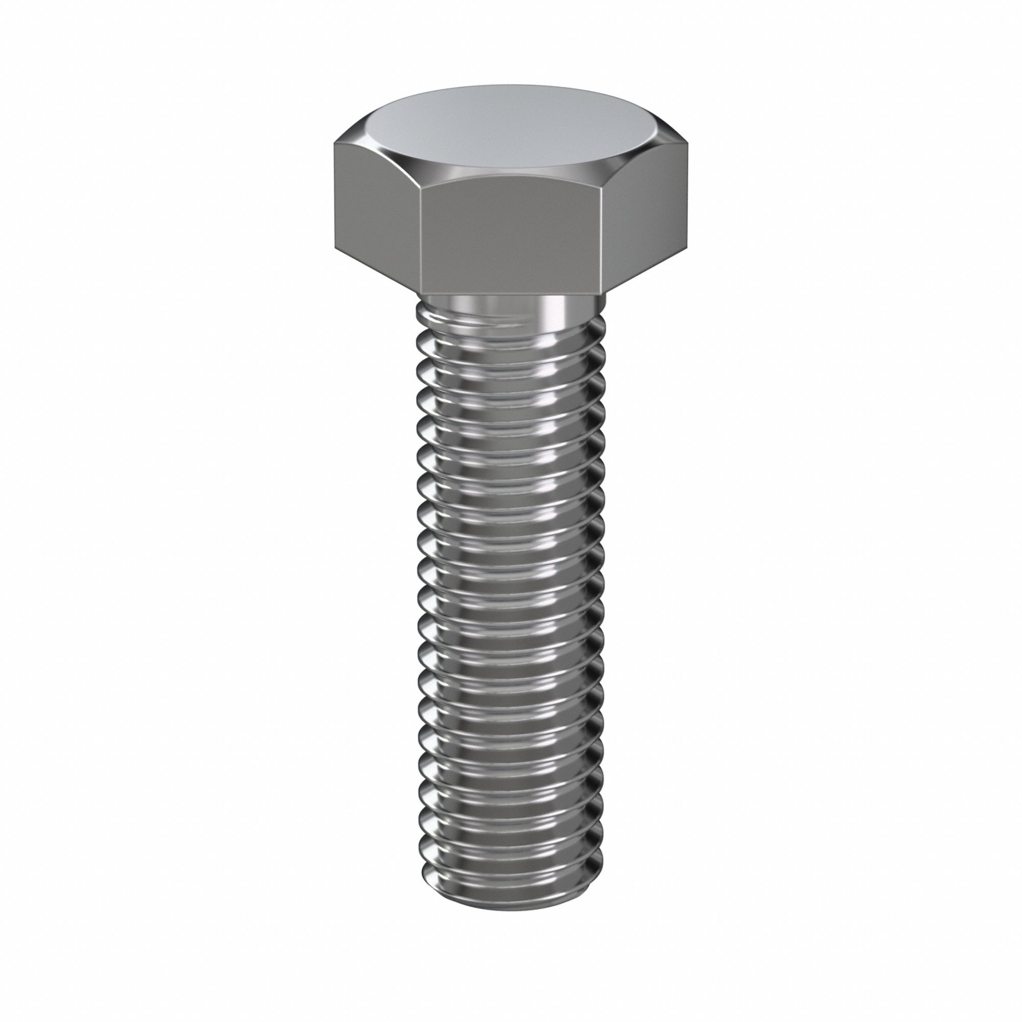 Hex Head Cap Screw: Stainless Steel, 316, Plain, M5, Metric, 18 mm lg, Fully Threaded, Metric, 50 PK