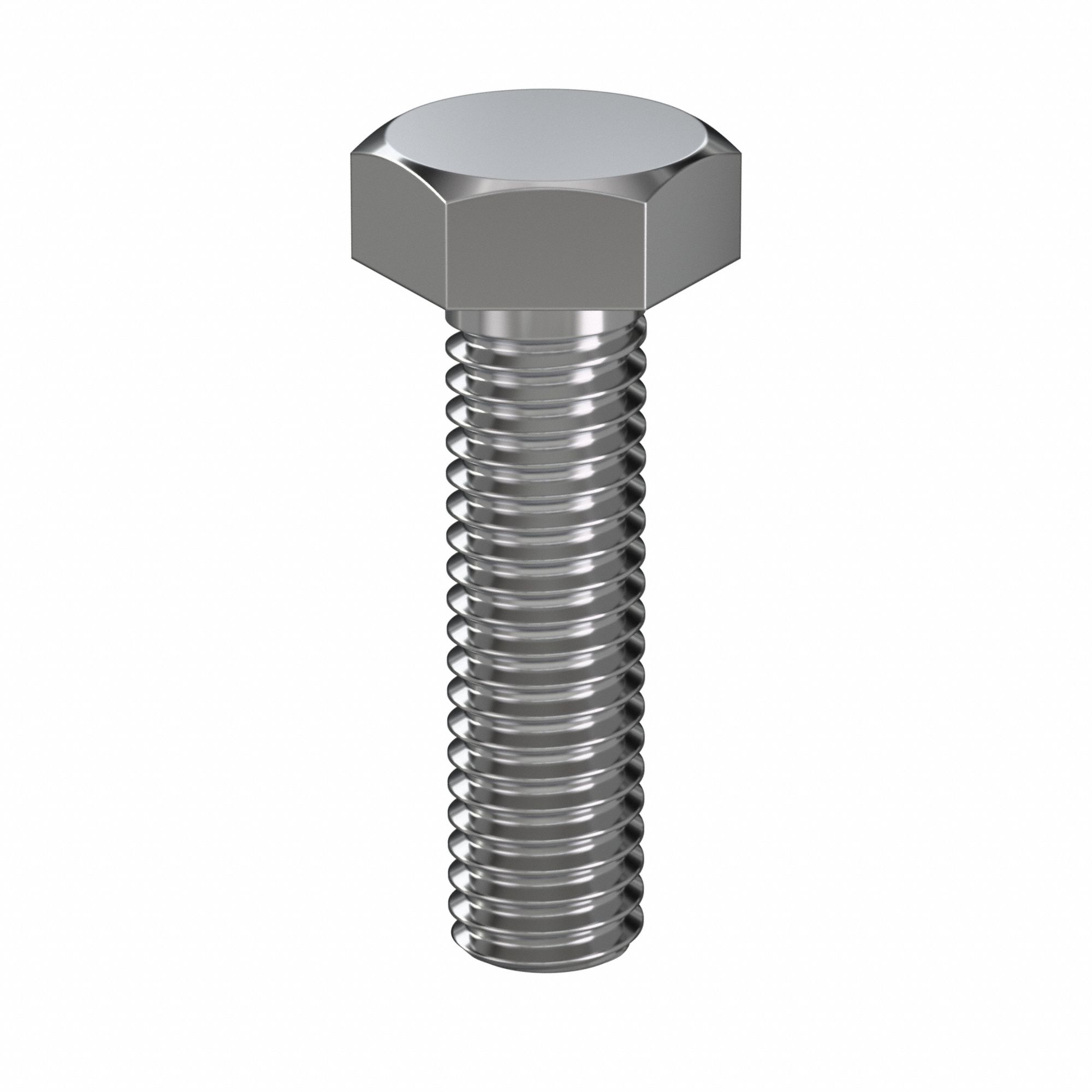 Hex Head Cap Screw: Stainless Steel, 316, Plain, M6, Metric, 22 mm lg, Fully Threaded, Metric, 50 PK