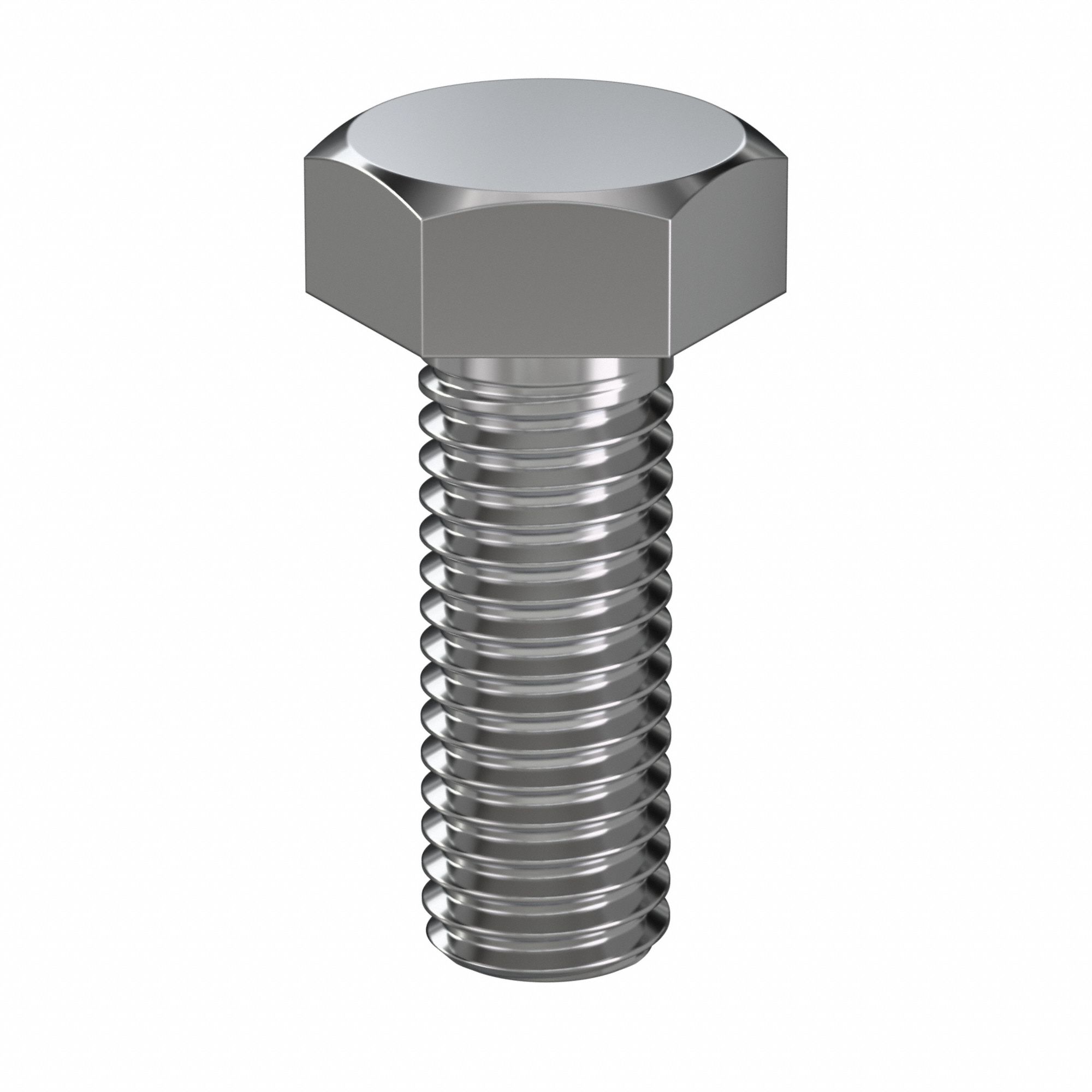 Hex Head Cap Screw: Stainless Steel, 316, Plain, M8, Metric, 22 mm lg, Fully Threaded, Metric, 50 PK