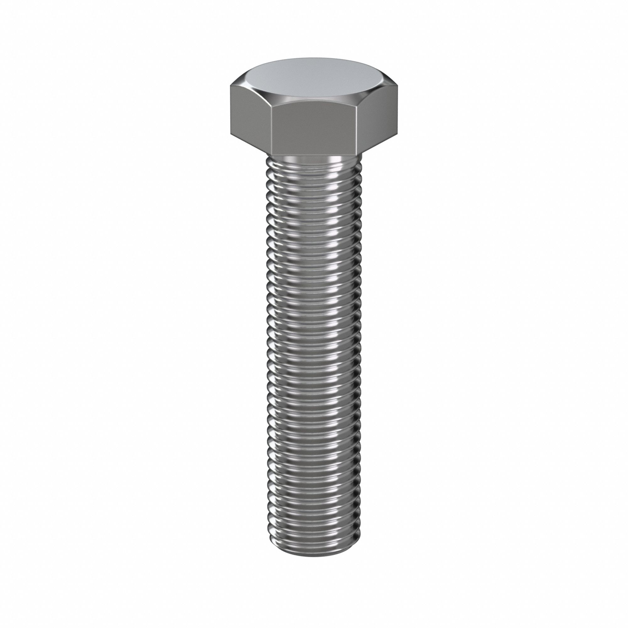 Hex Head Cap Screw: Stainless Steel, 316, Plain, M24, Metric, 110 mm lg, Fully Threaded, Metric