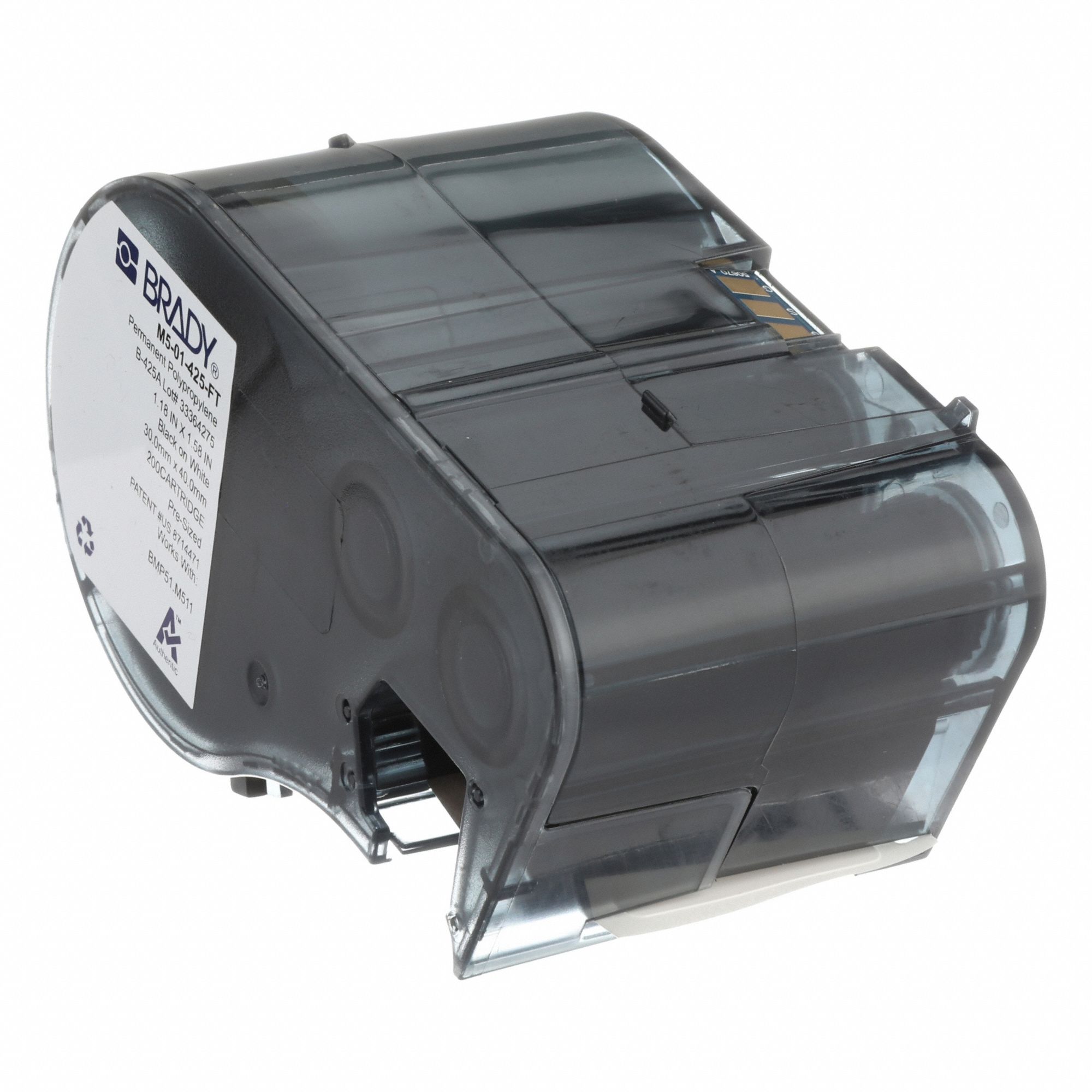 Flag Label: 1 3/16 in x 1 9/16 in, Polypropylene, White ( Matte ), 200 Labels Included