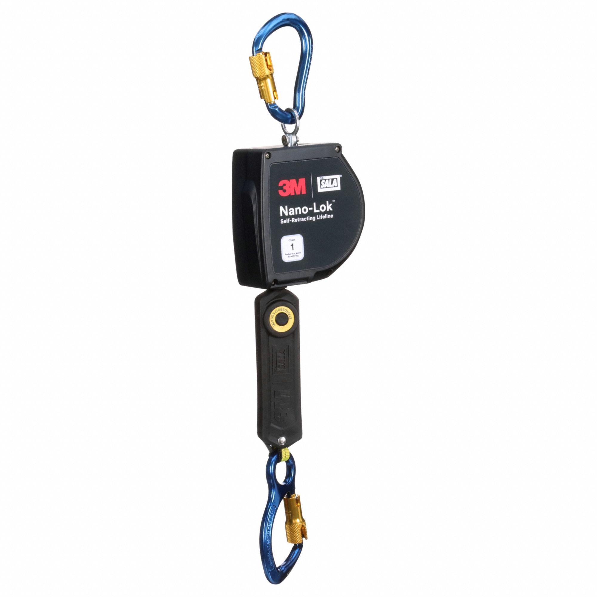 Self Retracting Lifeline: Aluminum Carabiner Anchor, Harness Aluminum Carabiner, 20 ft Line