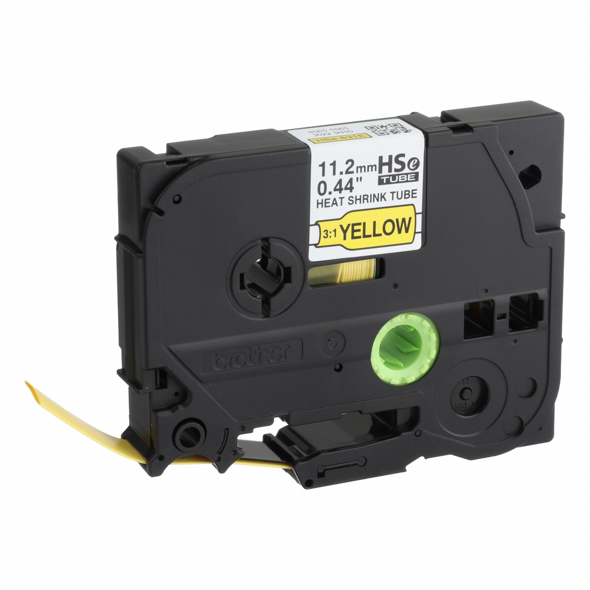 Sleeve Label: 15/32 in, Polyolefin, Yellow (Matte), For 10 AWG to 14 AWG Wire Gauge