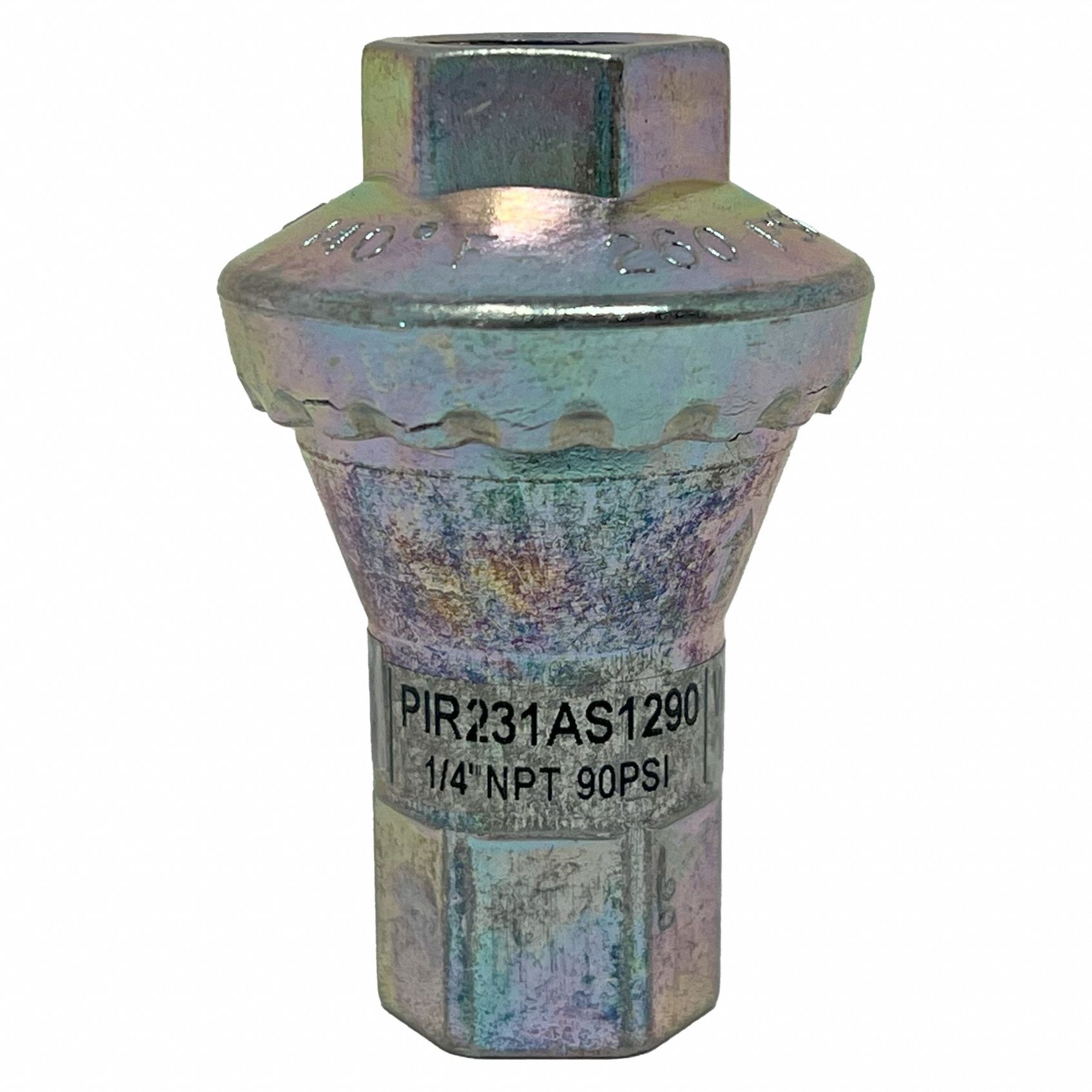 Miniature Regulator: 1/4 in Female NPT, 1/4 in Female NPT, Zinc, 274 psi Max Op Pressure