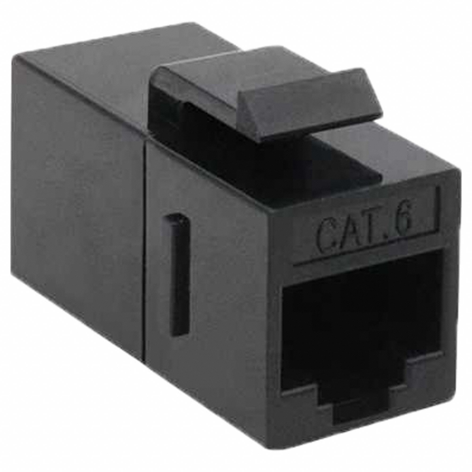 COUPLER,CAT6,BLACK,UNSHIELDED,8 CONTACTS