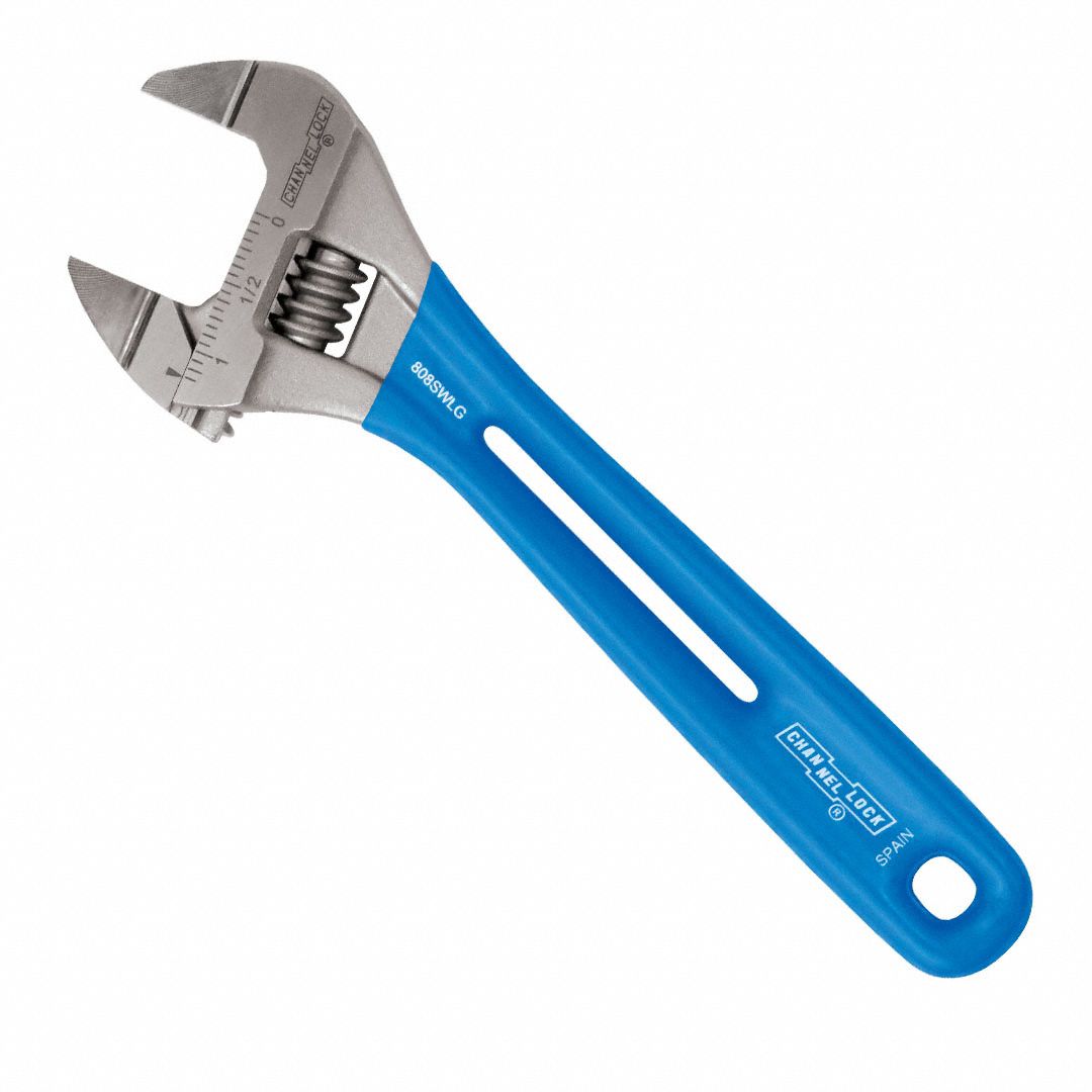 Adjustable Wrench 1 3/16 in capac. Blue