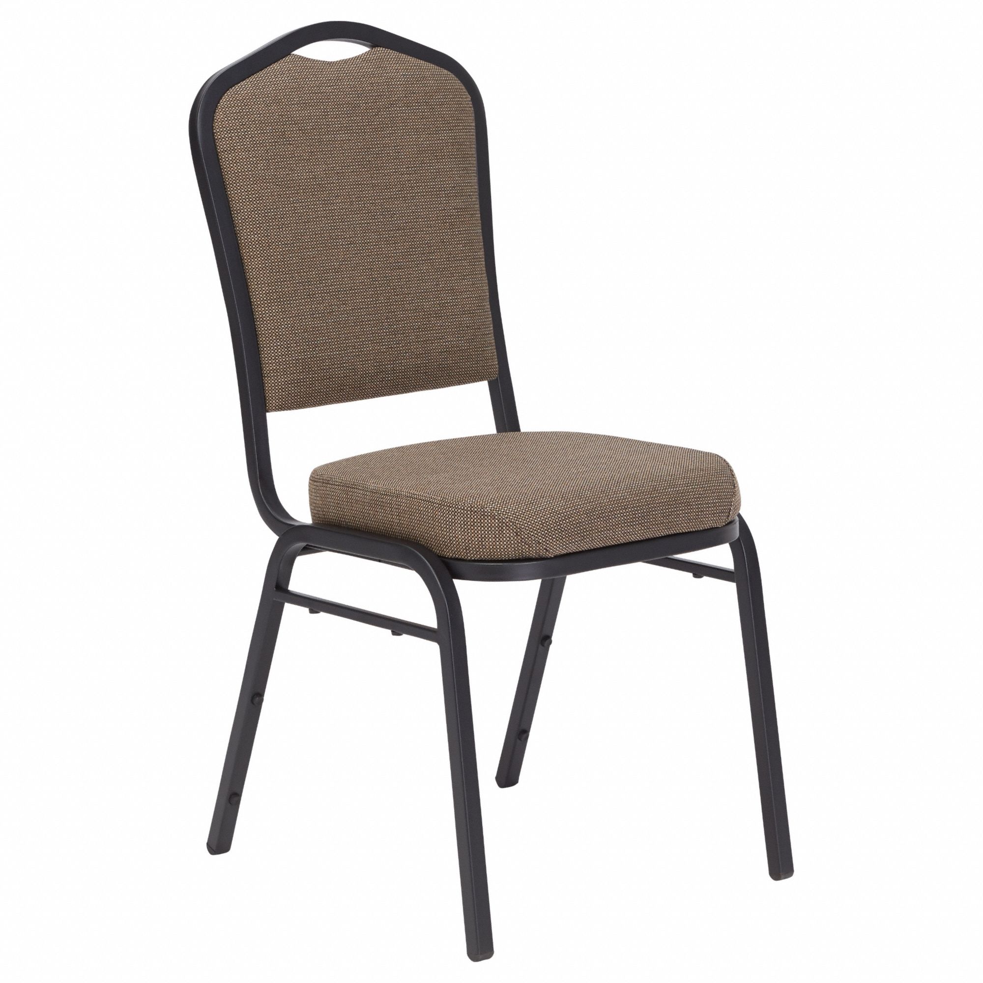Stacking Chair: Fabric Seat, Fabric, Steel Frame, Seat Color Natural Taupe