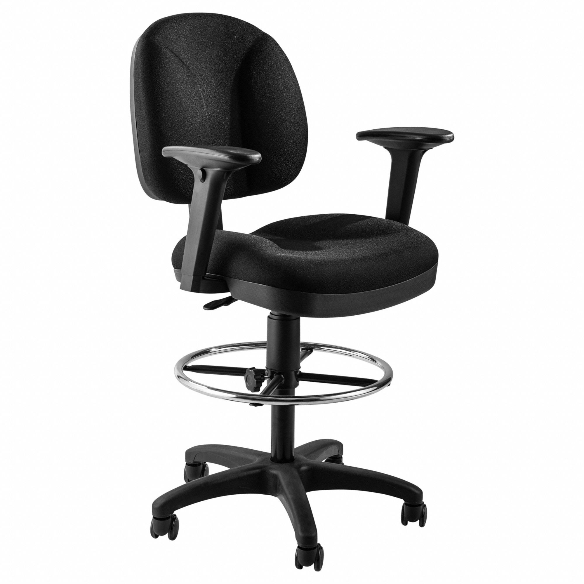 NATIONAL PUBLIC SEATING, Comfort, Black, Drafting Chair - 808WG6|CTS-A ...