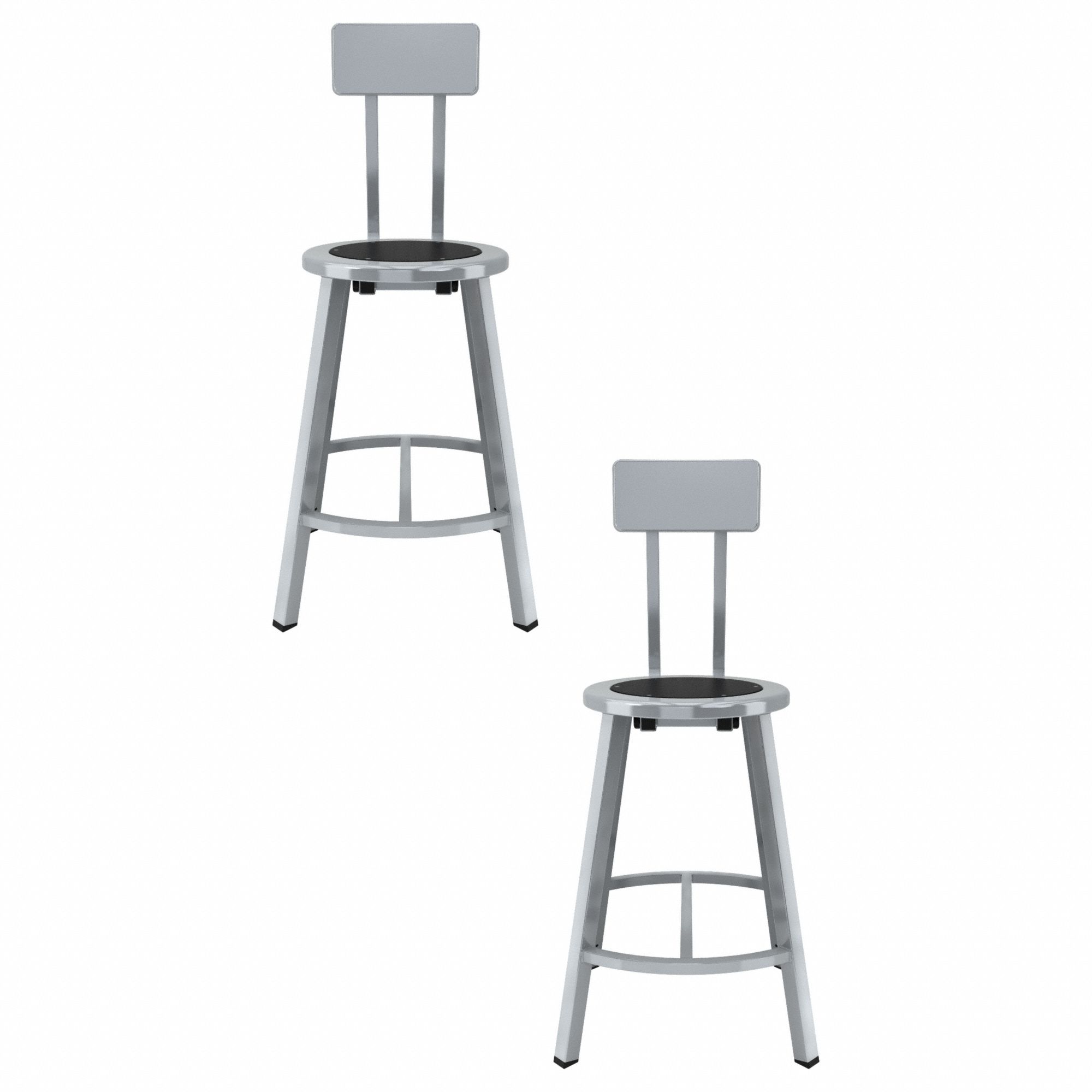 Black Center Metal Stool Back 24 PK2