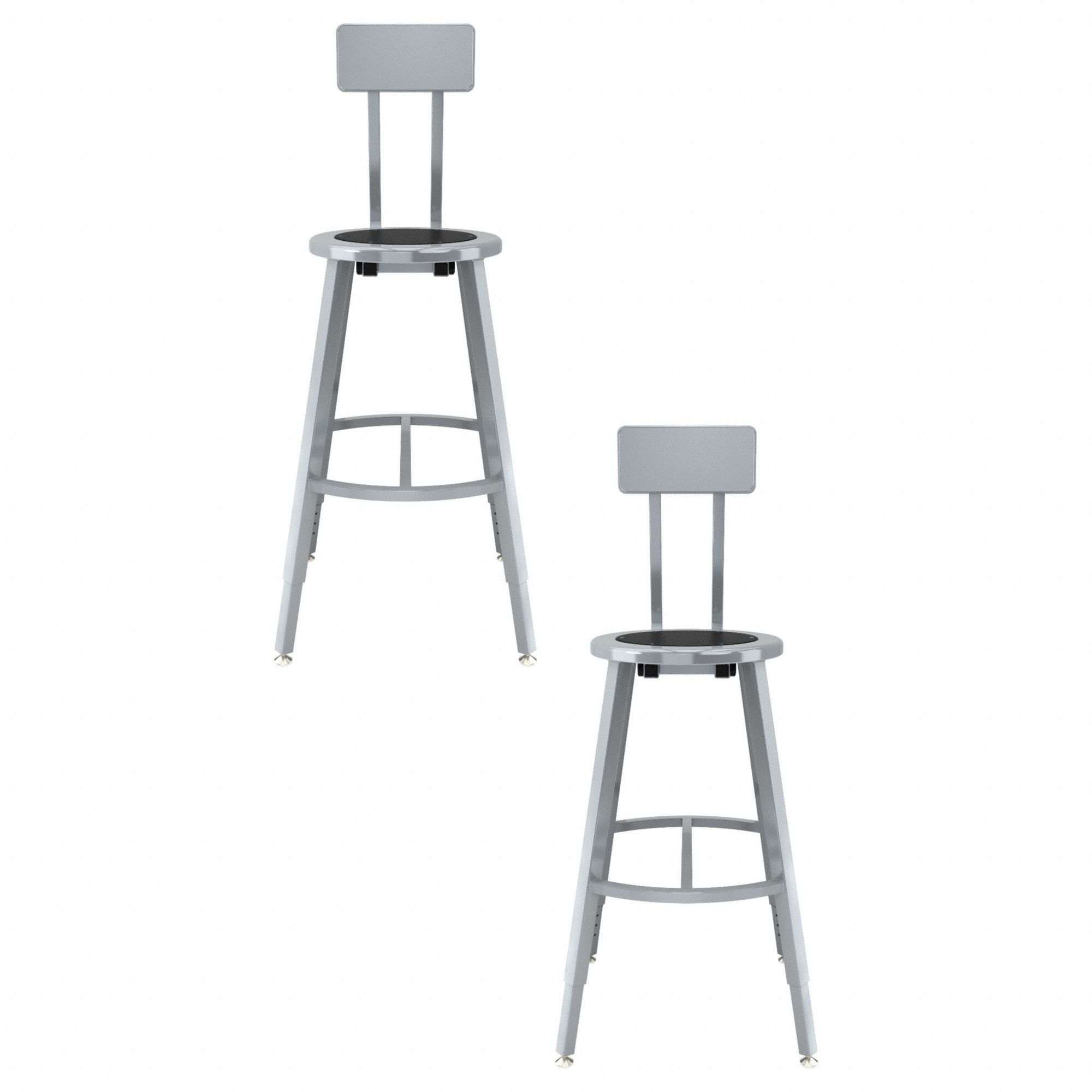 Black Center Metal Stool Back 24-32 PK2