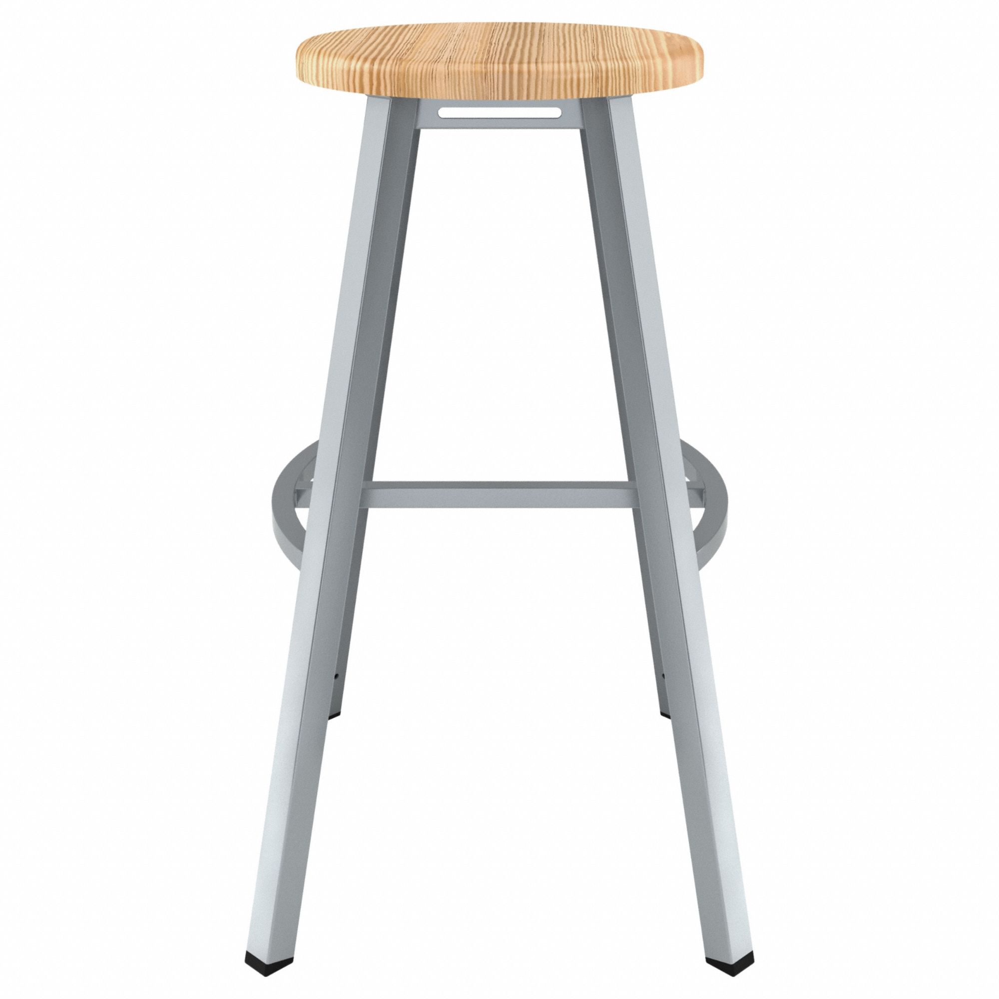 Butcherblock Stool, 30": 30 in Overall Ht, 14 in Seat Wd, Includes Footring
