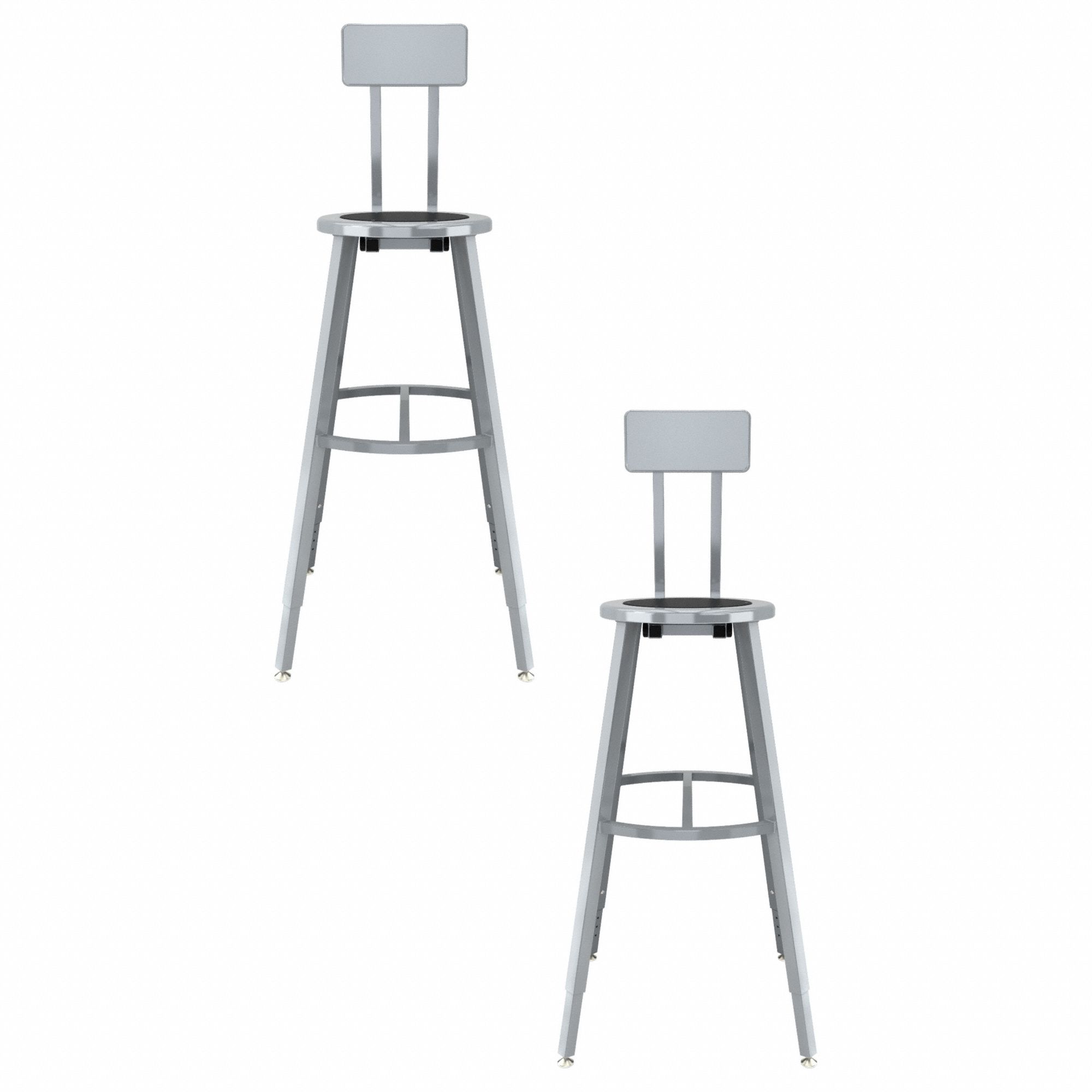 Black Center Metal Stool Back 30-38 PK2