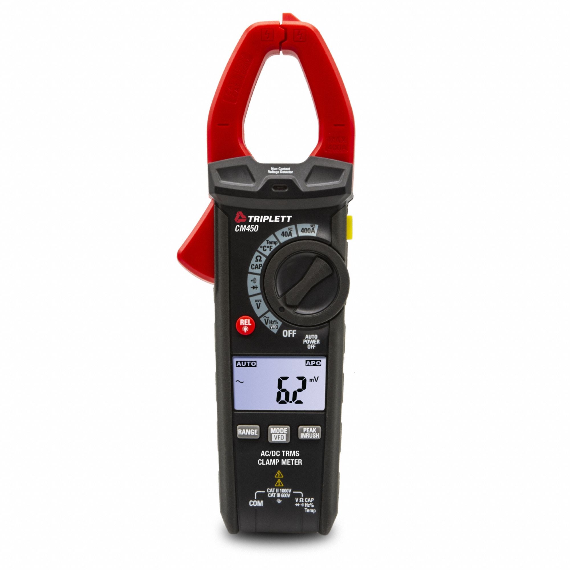 TRUE RMS CLAMP METER, CLAMP-JAW, CAT III 600V, TRMS, 400 A MAX. AC CURRENT, CM450