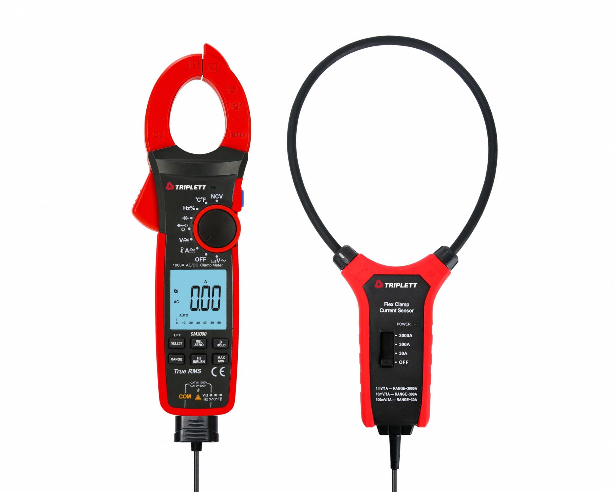 TRUE RMS CLAMP METER, CLAMP-JAW, CAT IV 600V, TRMS, 1,000 A MAX. AC CURRENT, CM3000