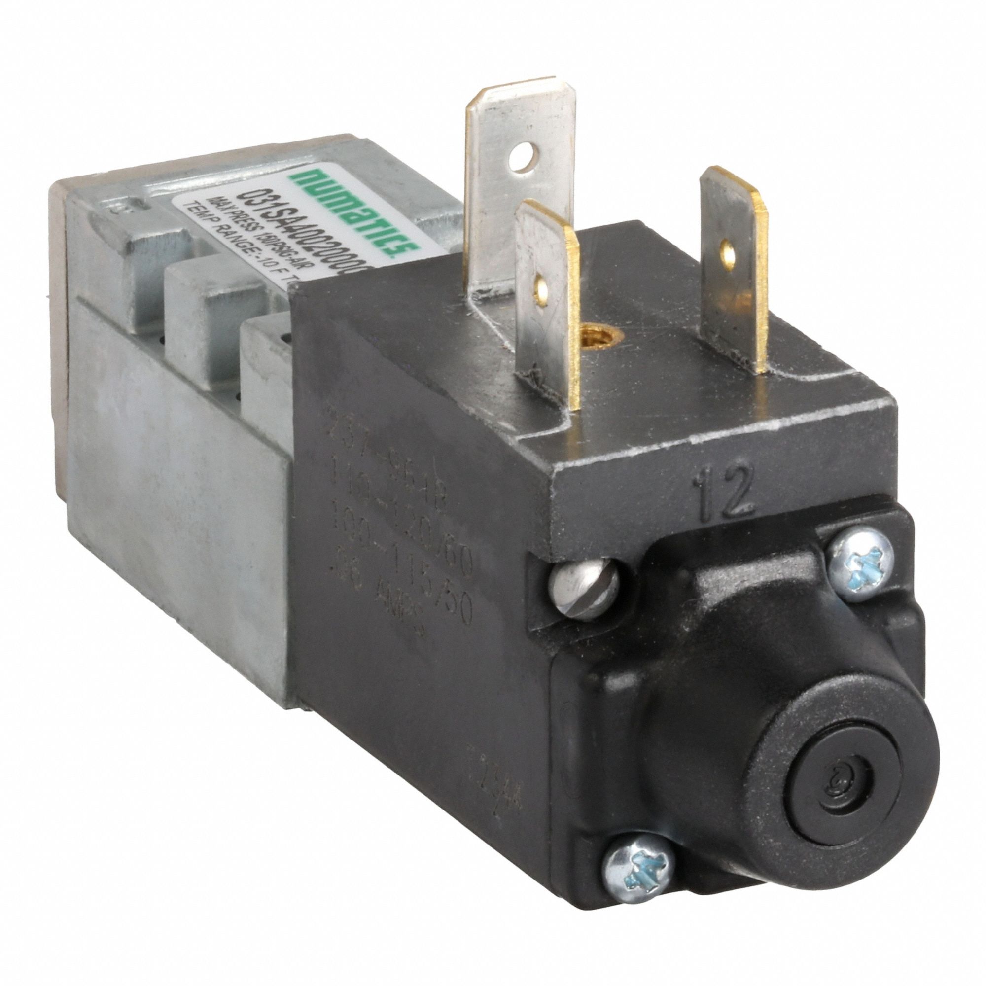 Solenoid Air Control Valve: 110 to 120V AC, Four-Way / Two-Position, Female 1/8 in NPT, Non-Locking