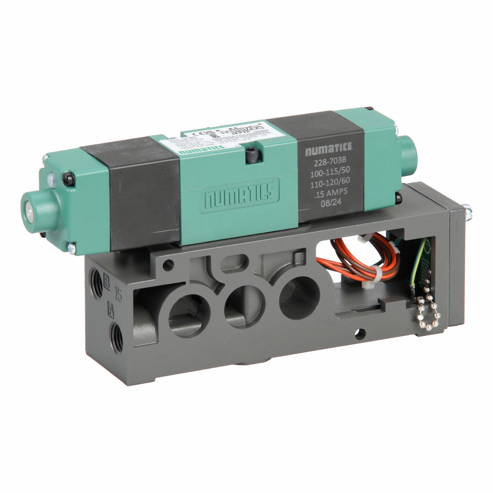 Solenoid Air Control Valve: Four-Way / Two-Position, Double Solenoid, Non-Locking, Spring Return