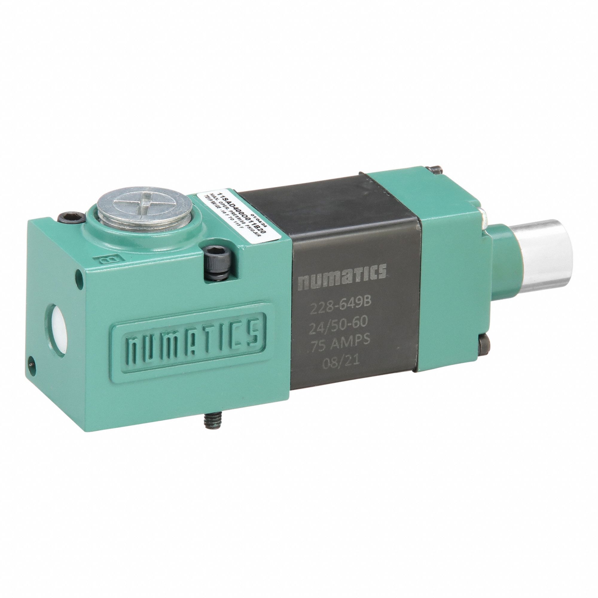 Solenoid Air Control Valve: Four-Way / Two-Position, Single Solenoid, 18 cfm Flow Rate - Max, 24V DC