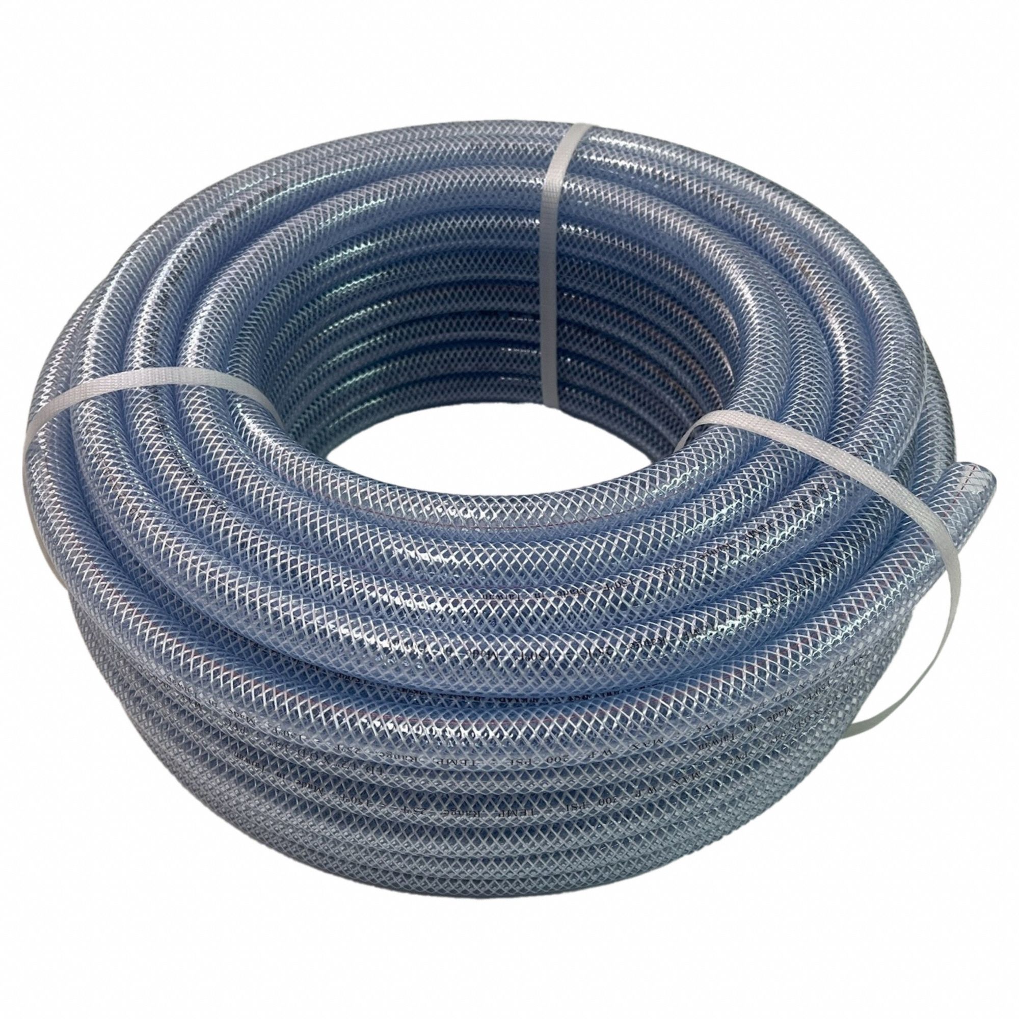 Tubing: PVC, ID 1/2 in, OD 3/4 in, 100 ft Lg, Clear