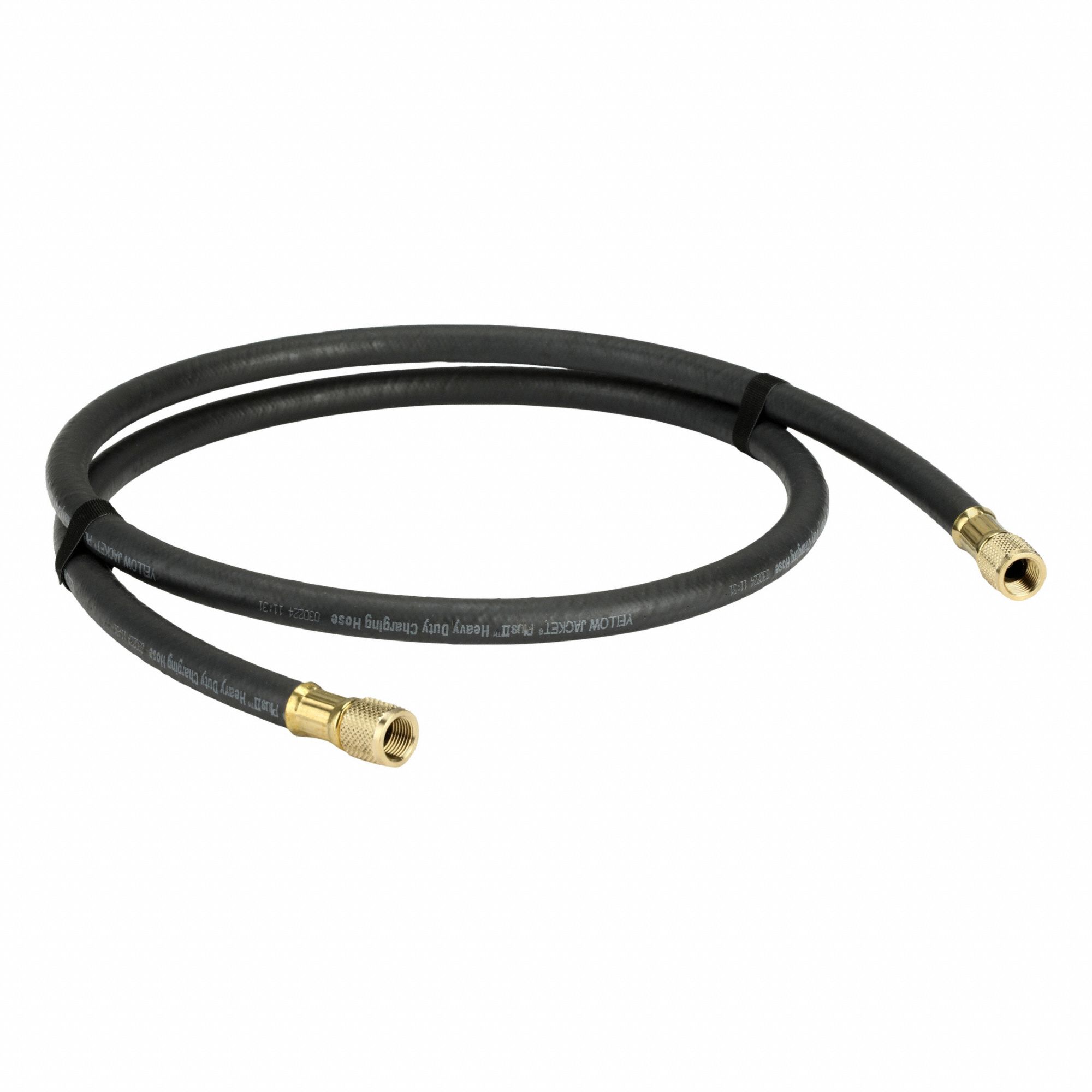 Hose: 6 ft Lg, 0° Angle, Black, Single Hose