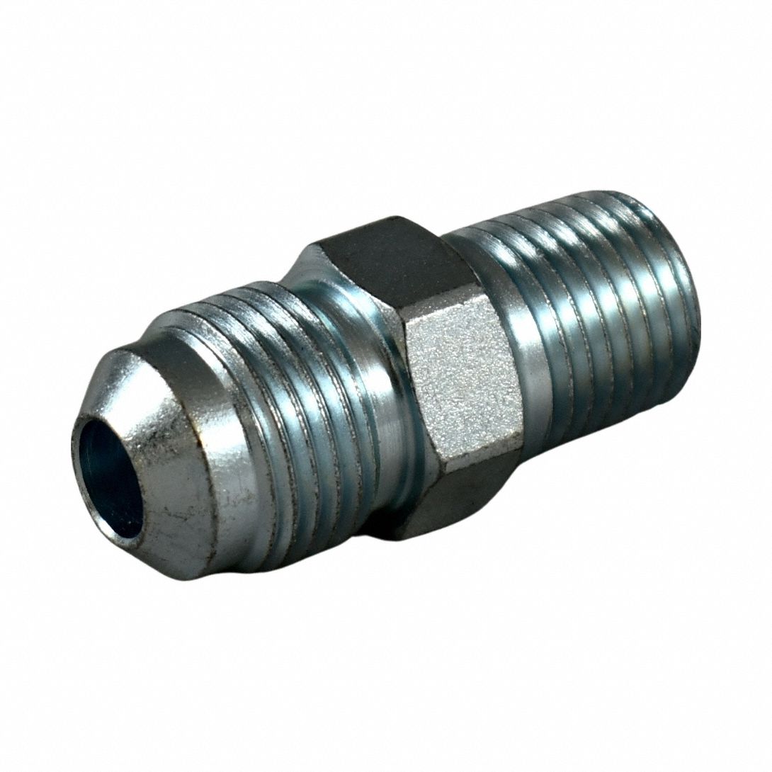 Half Union: 8 1/4 in Lg, Input 3/8 in Male SAE, Output 1/4 in NPT