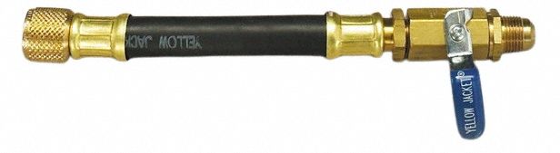 Hose: 16 in Lg, Black, Single Hose, Ball Valve