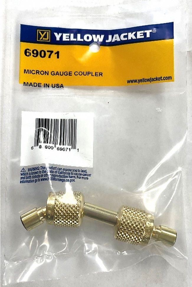 Gauge Coupler Brass, Aluminum