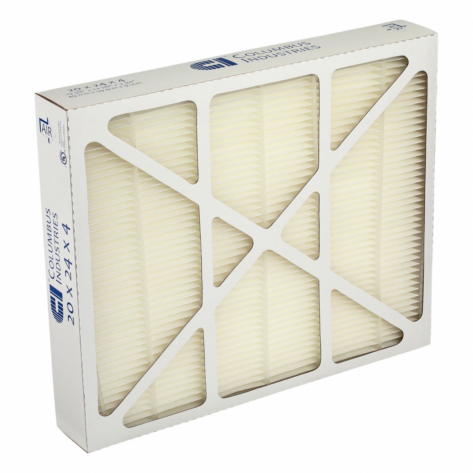 Mini-Pleat Air Filter, 20 in, 24 in, PK3
