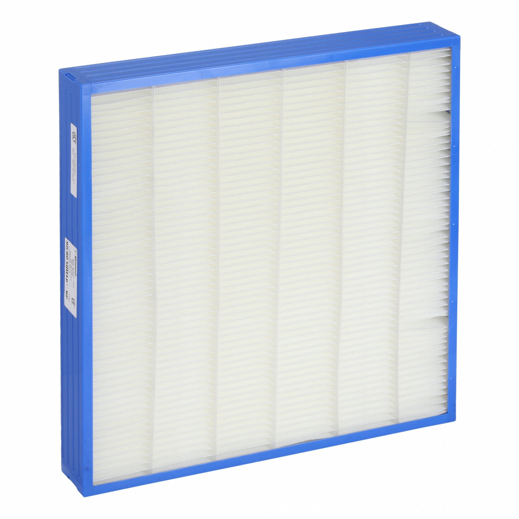 Minipleat Air Filter: 24 in x 24 in x 4 in, Synthetic, Plastic, No Header, MERV 15