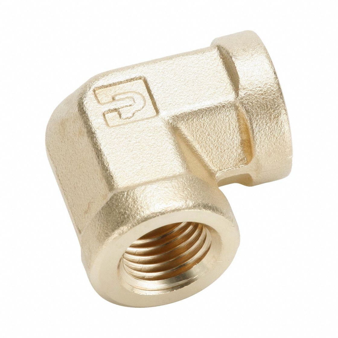 Pipe Fitting: Brass, 1/4 in x 1/4 in x 1/4 in Fitting Pipe Size, Female NPT x Female NPT