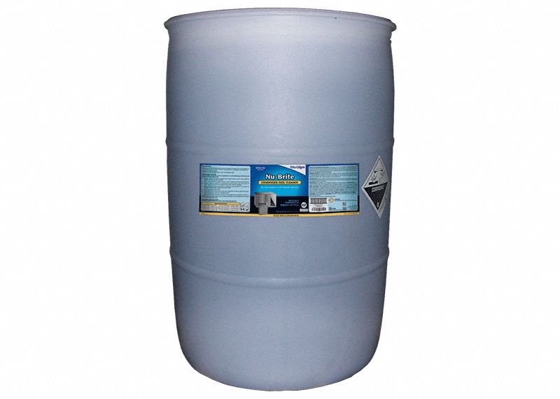 Coil Cleaner: Nu-Brite, 55 gal, Jug, Alkaline, Blue, Biodegradable, Rinse, Foaming